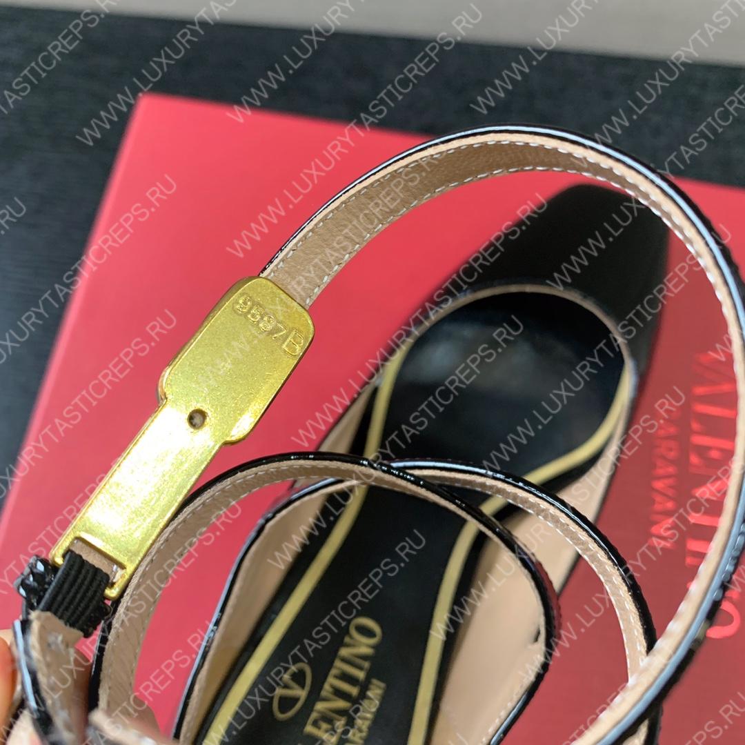 VALENTINO TAN-GO PATENT PUMP BLACK 2W2S0FW5VNEI16