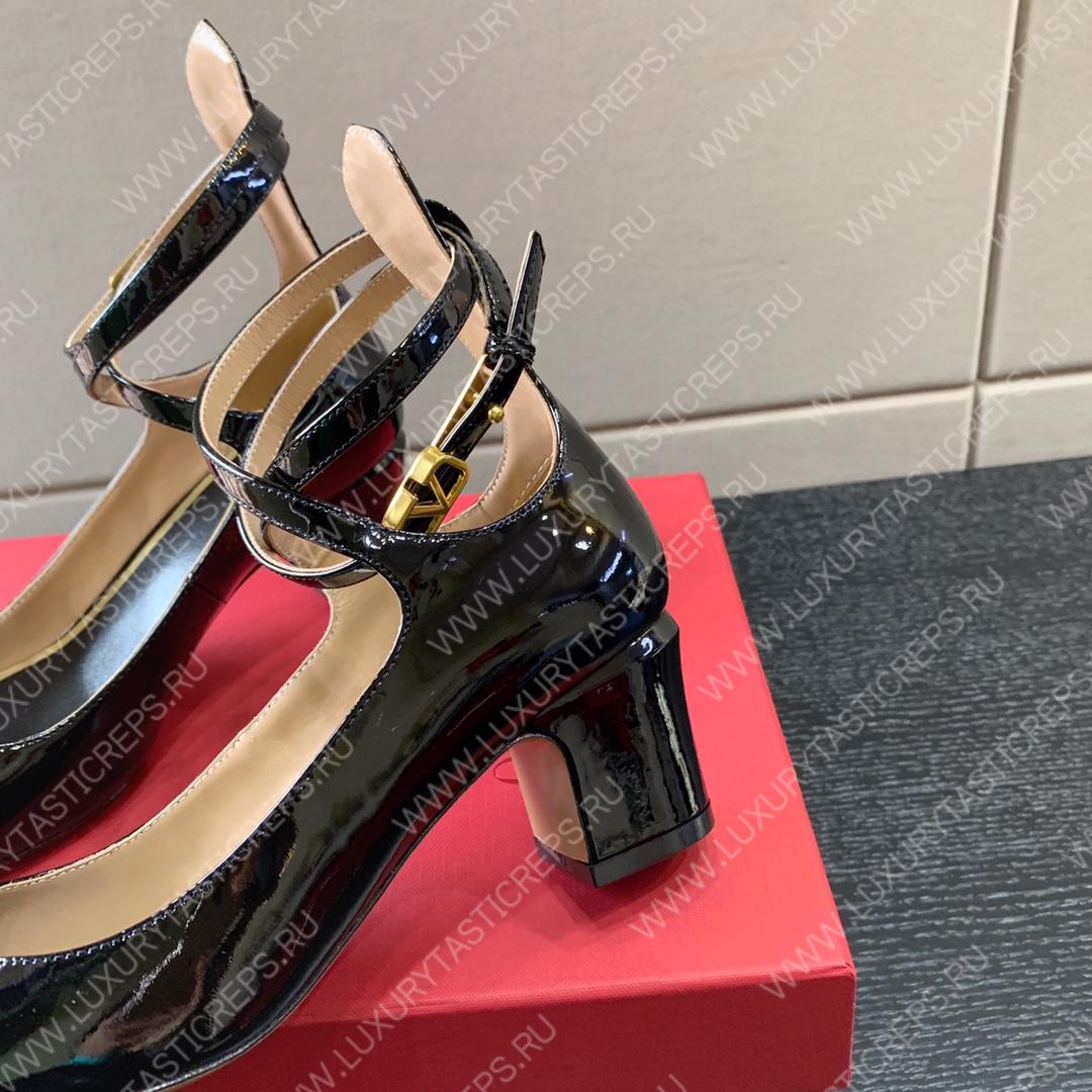 VALENTINO TAN-GO PATENT PUMP BLACK 2W2S0FW5VNEI16