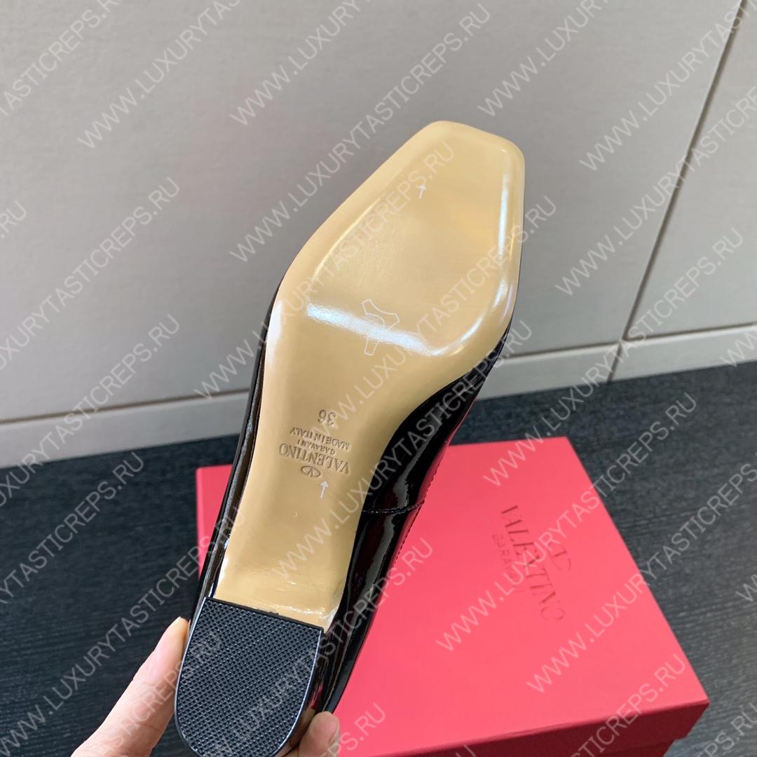 VALENTINO TAN-GO PATENT PUMP BLACK 2W2S0FW5VNEI16