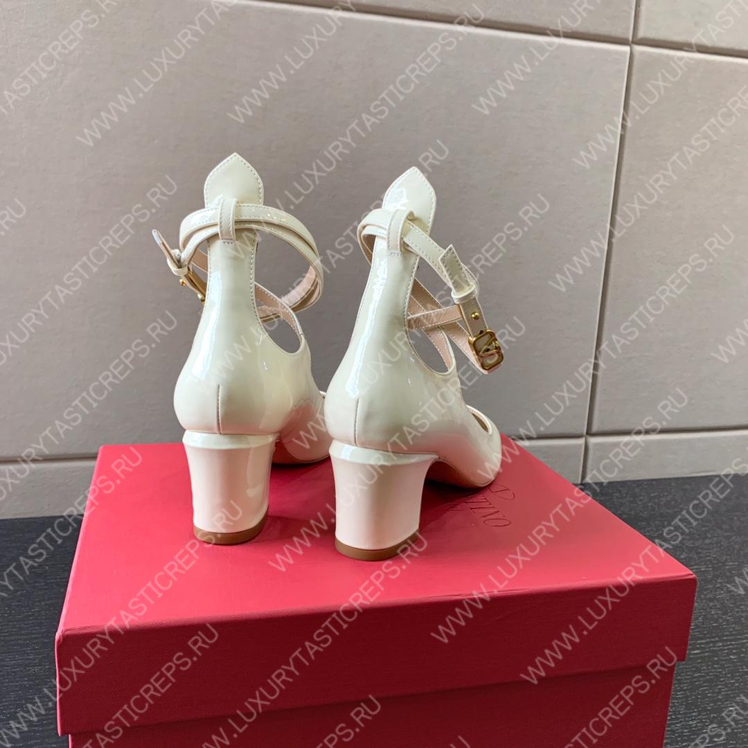 VALENTINO TAN-GO PATENT PUMP WHITE 2W2S0FW5VNEI16