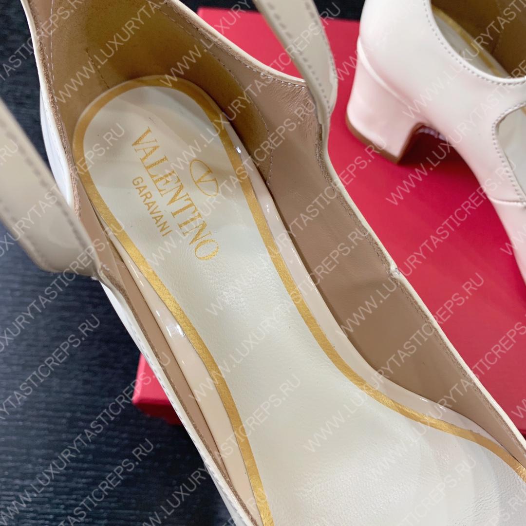 VALENTINO TAN-GO PATENT PUMP WHITE 2W2S0FW5VNEI16