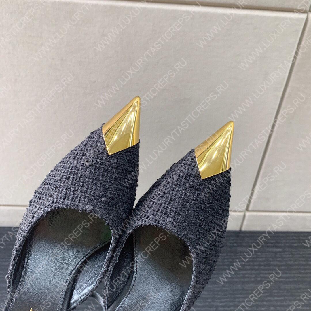 SAINT LAURENT SLINGBACK PUMPS BLACK 7131751TV