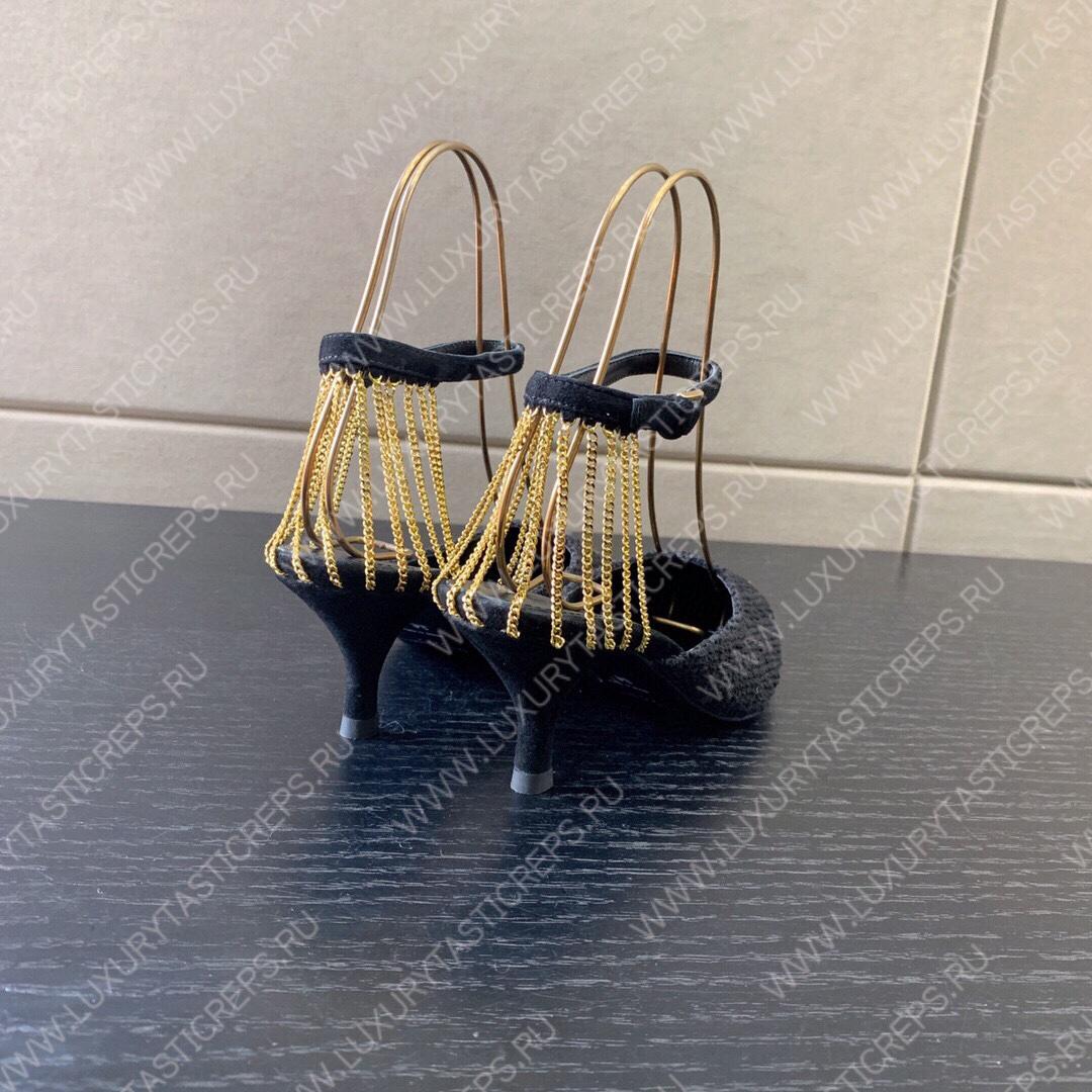 SAINT LAURENT SLINGBACK PUMPS BLACK 7131751TV