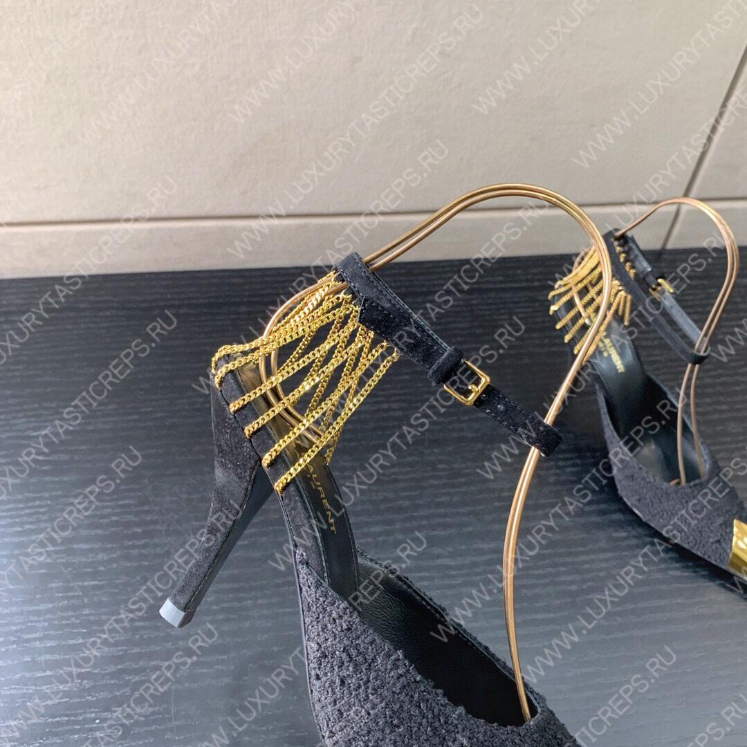 SAINT LAURENT SLINGBACK PUMPS BLACK 7131751TV