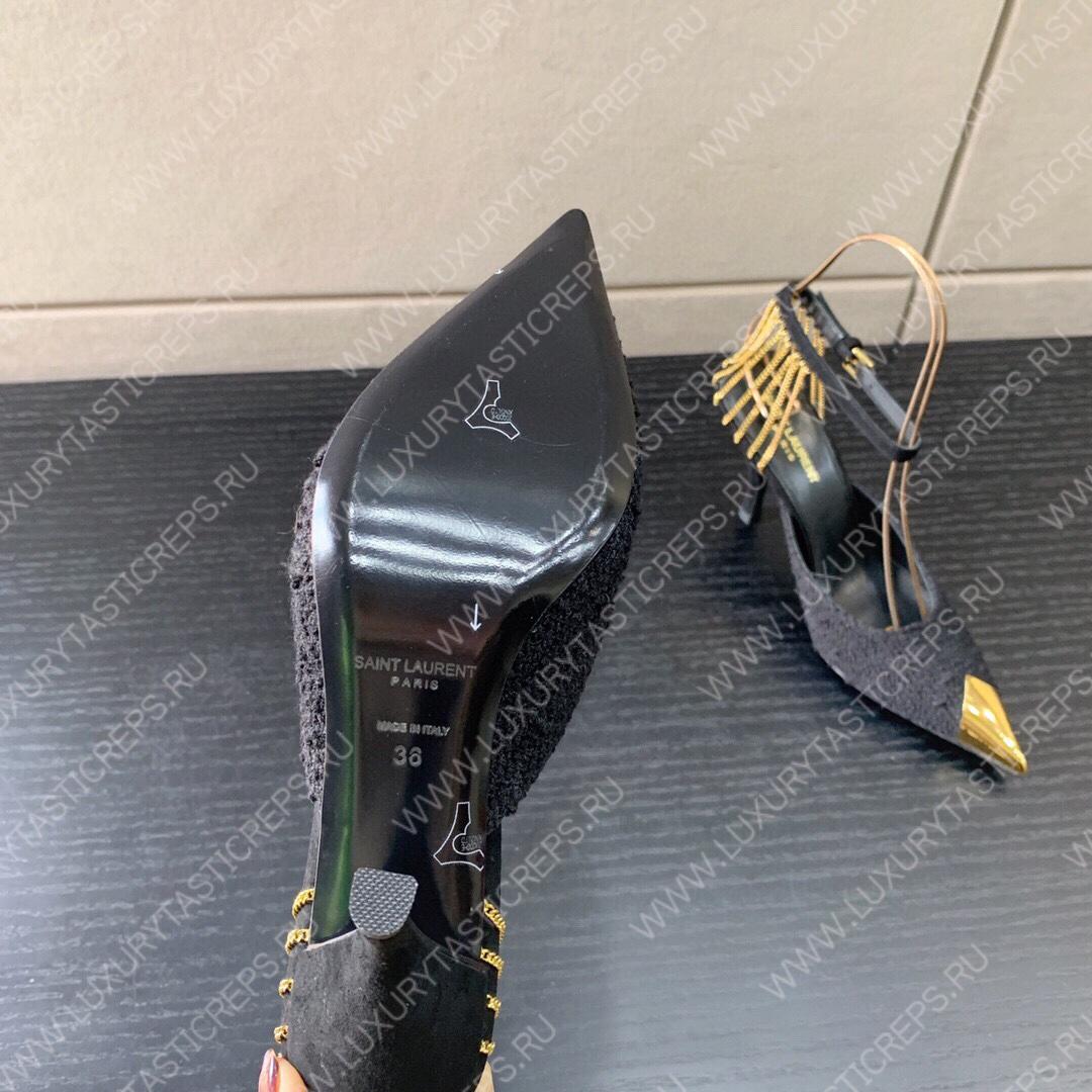 SAINT LAURENT SLINGBACK PUMPS BLACK 7131751TV