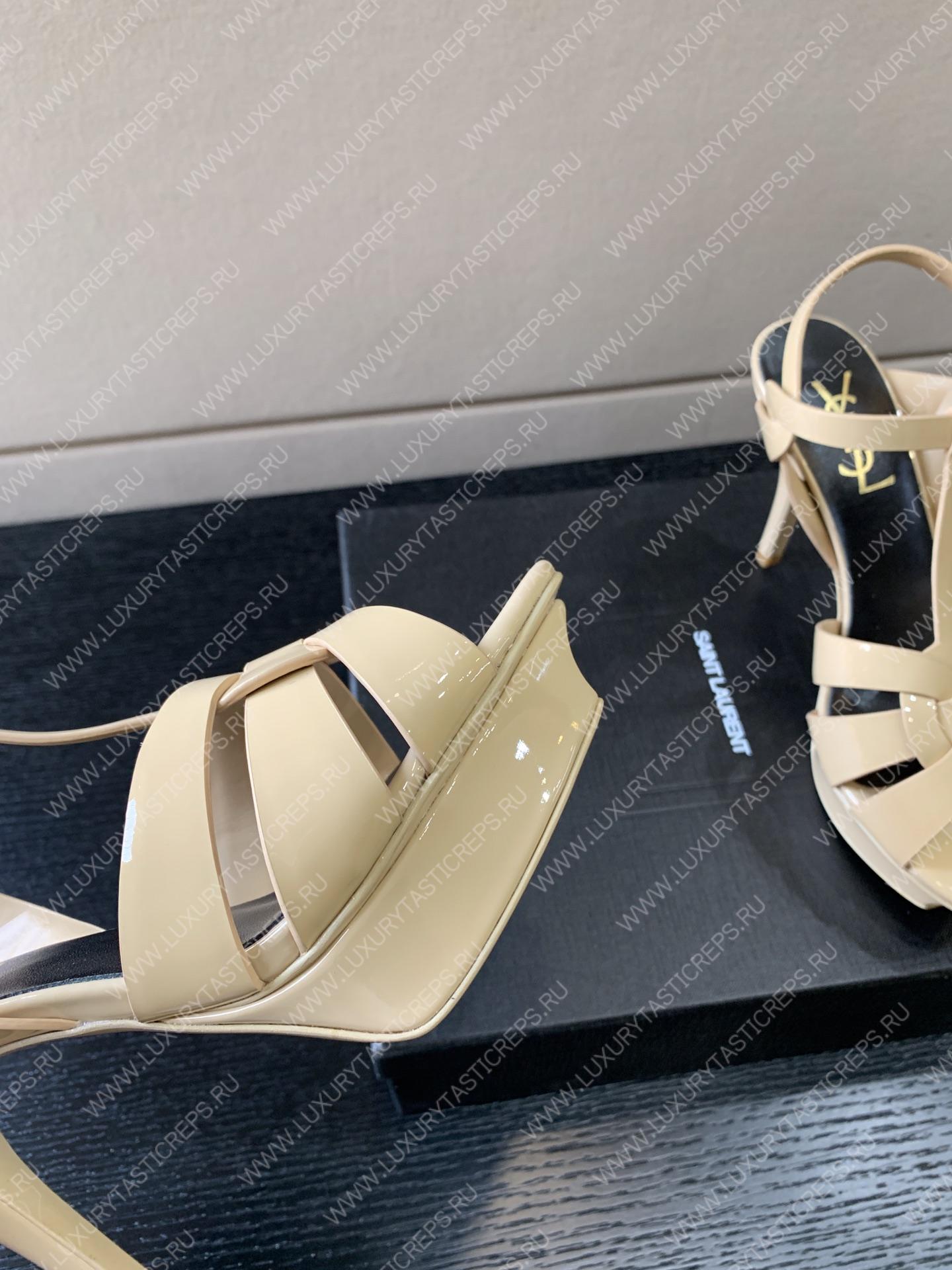 YVES SAINT LAURENT TRUBUTE PLATFORM SANDAL BEIGE 315487AA