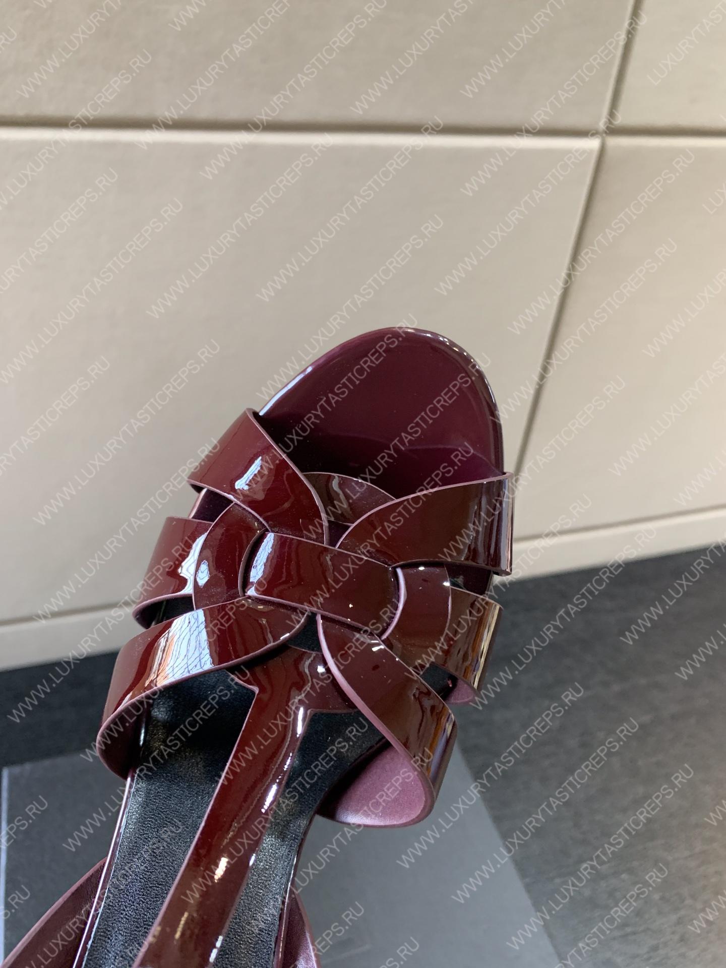 YVES SAINT LAURENT TRUBUTE PLATFORM SANDAL BURGUNDY 315487AA