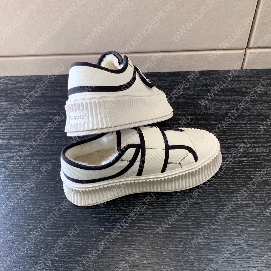 Ch*el sneakers black and white g39978