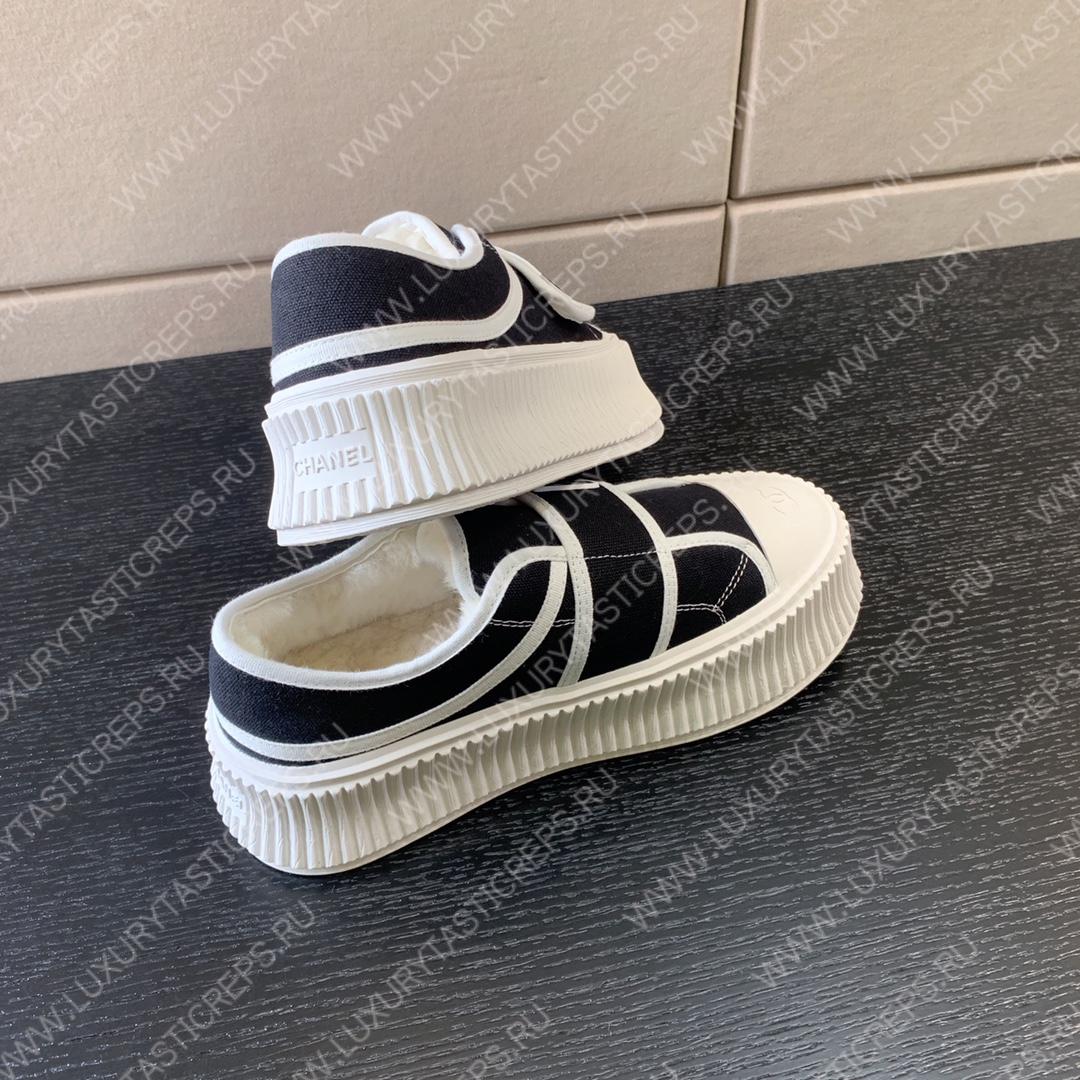 Ch*el sneakers black and white g39978