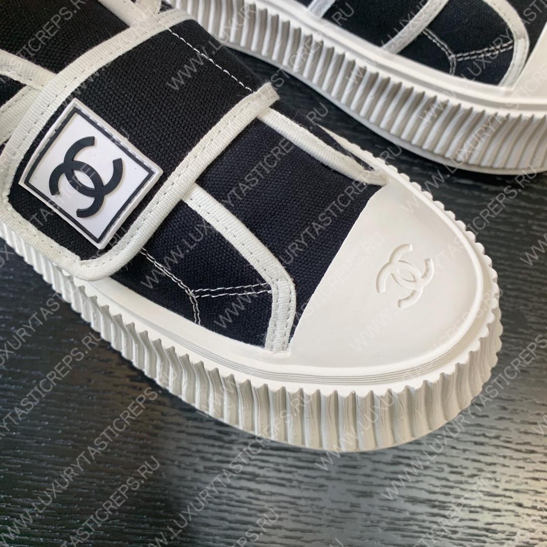 Ch*el sneakers black and white g39978