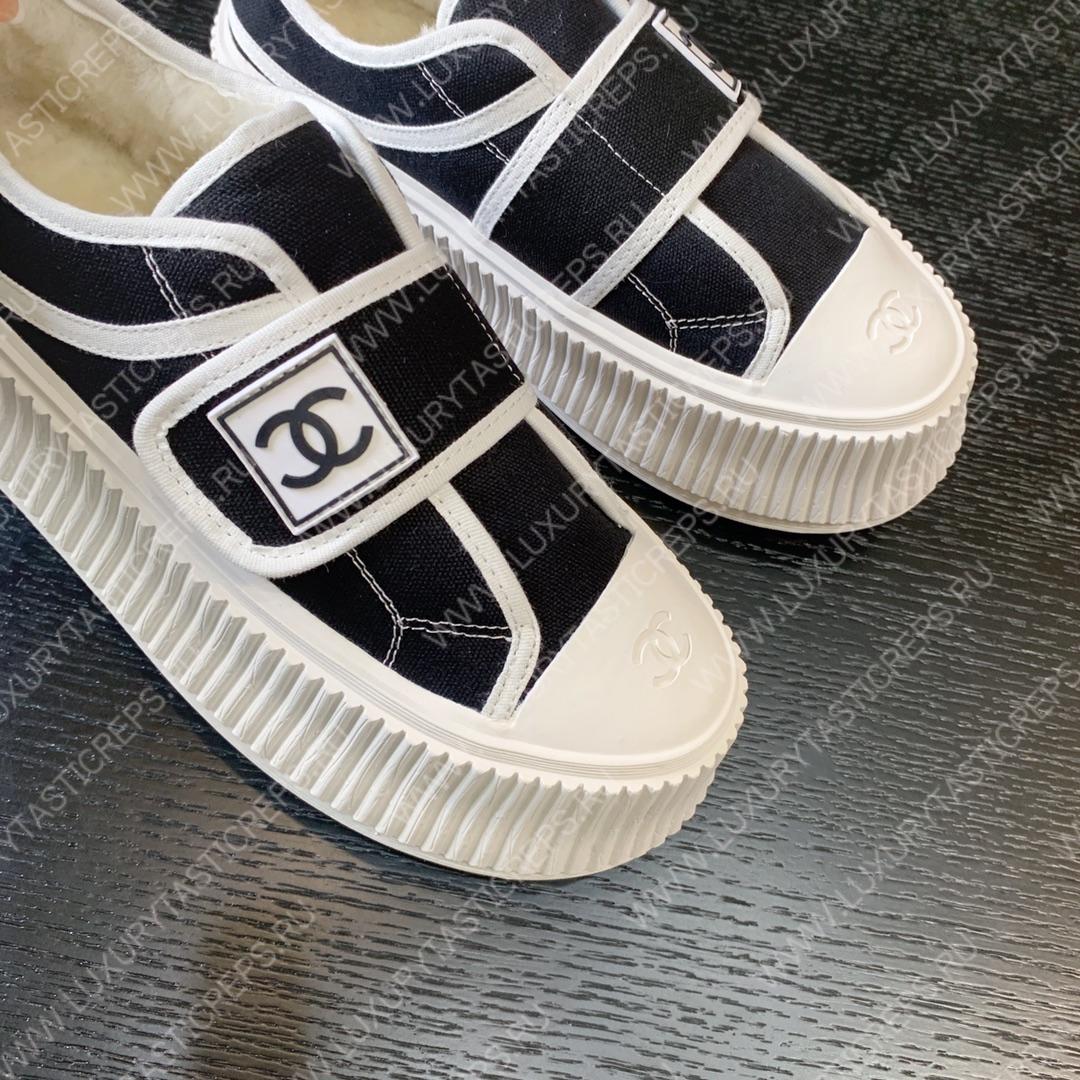 Ch*el sneakers black and white g39978