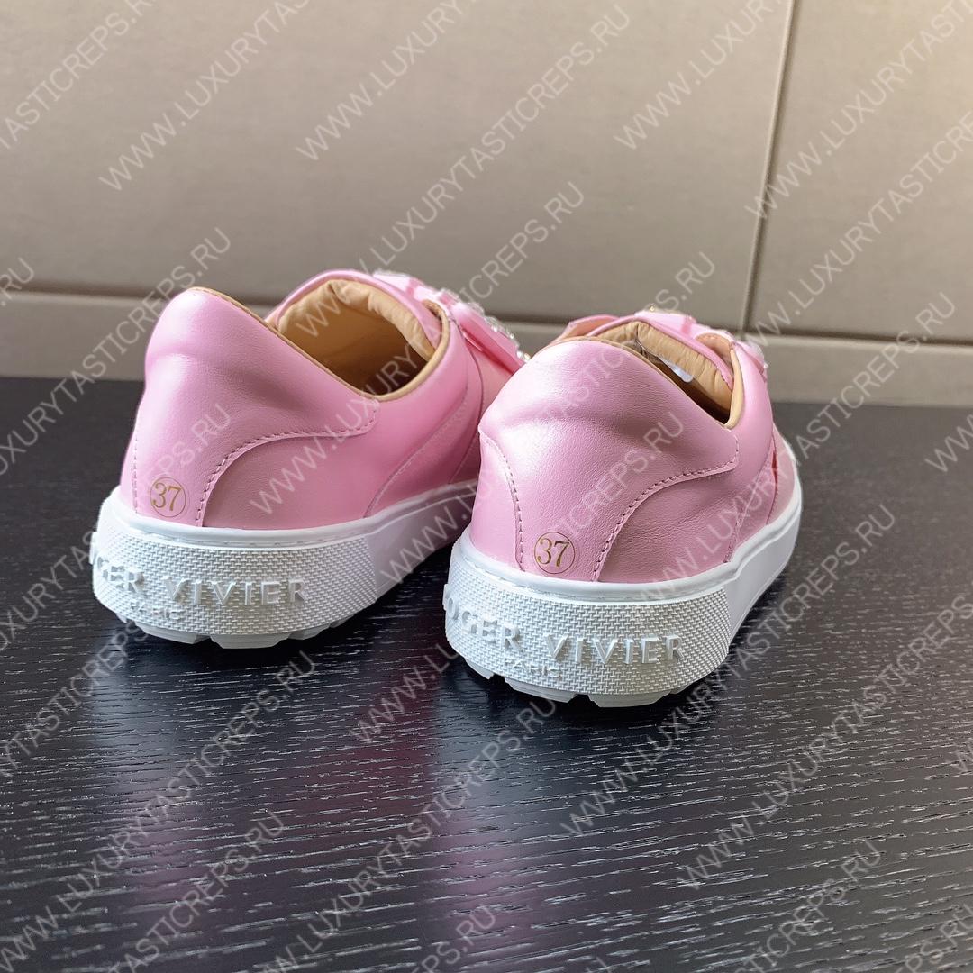 ROGER VIVIER STRASS BUCKLE SNEAKERS PINK RVW6873