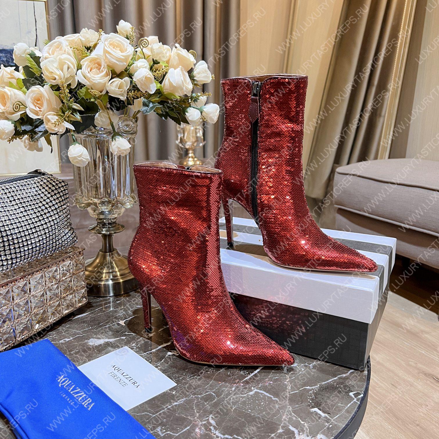 AQUAZURRA SAINT HONORE BOOTIE RED SHOMIDB1