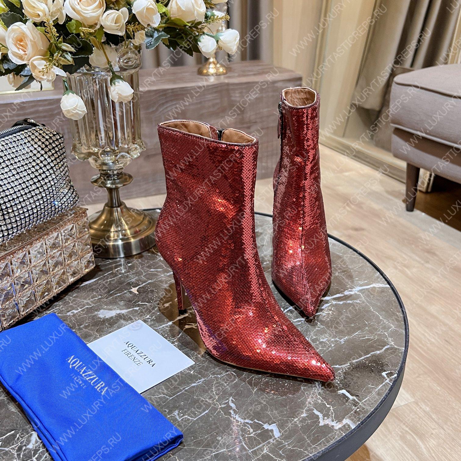 AQUAZURRA SAINT HONORE BOOTIE RED SHOMIDB1