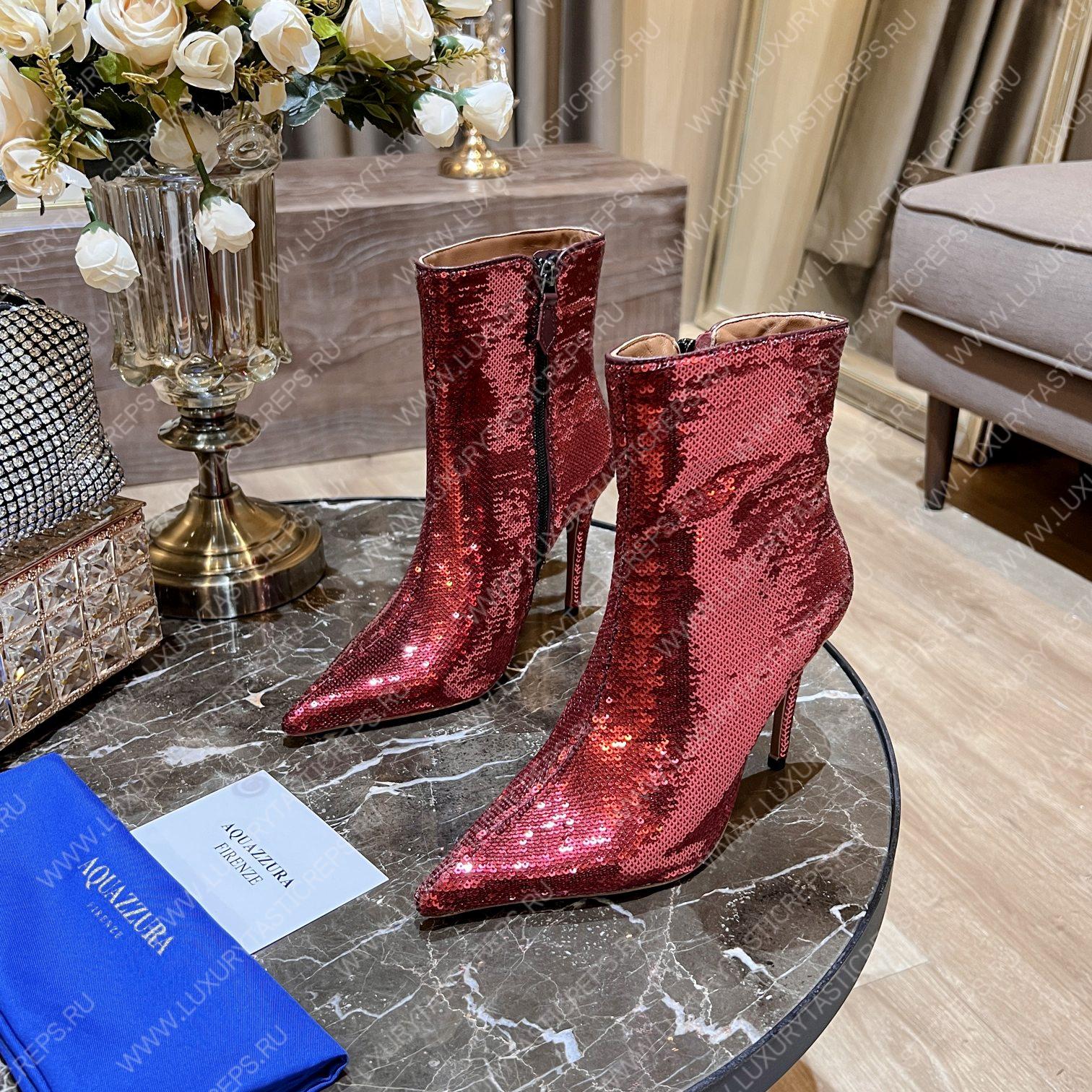 AQUAZURRA SAINT HONORE BOOTIE RED SHOMIDB1