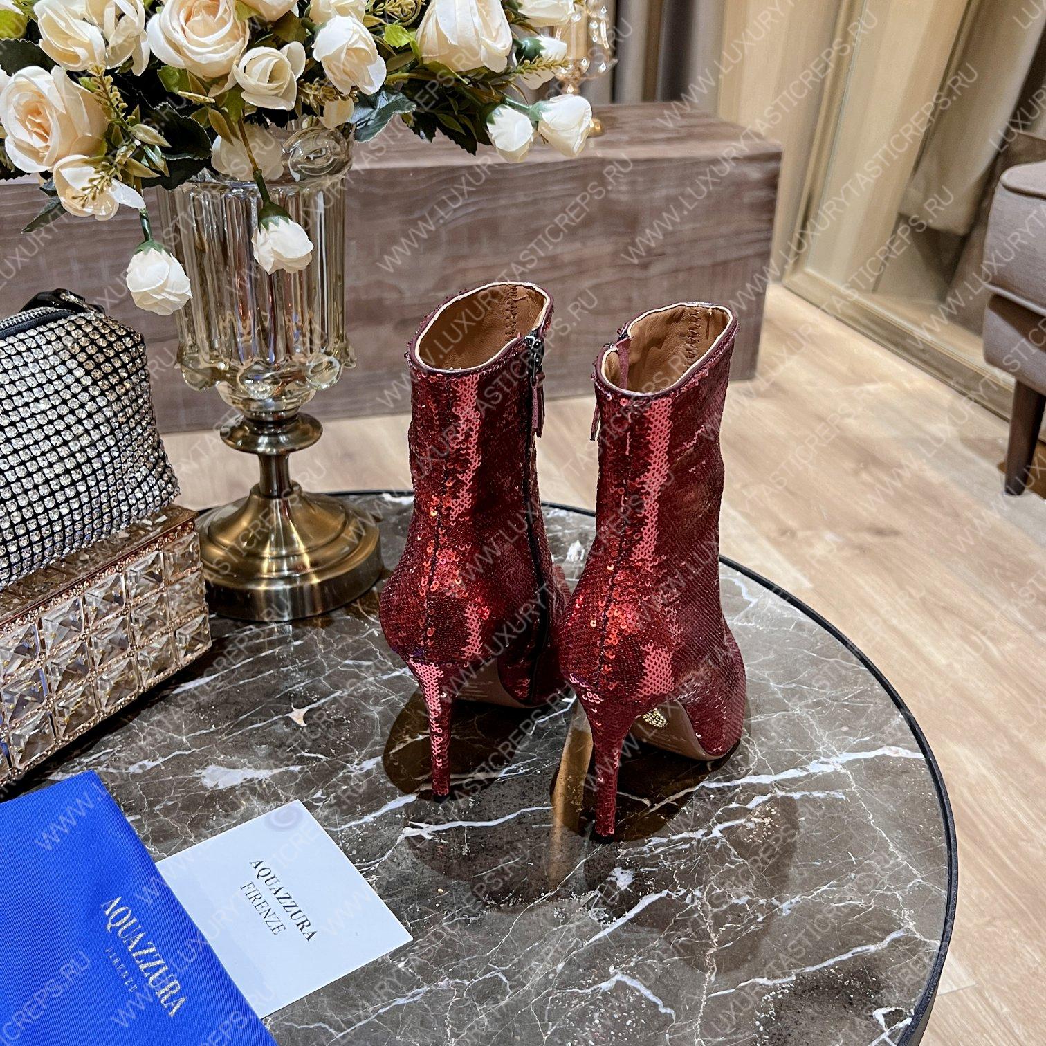 AQUAZURRA SAINT HONORE BOOTIE RED SHOMIDB1
