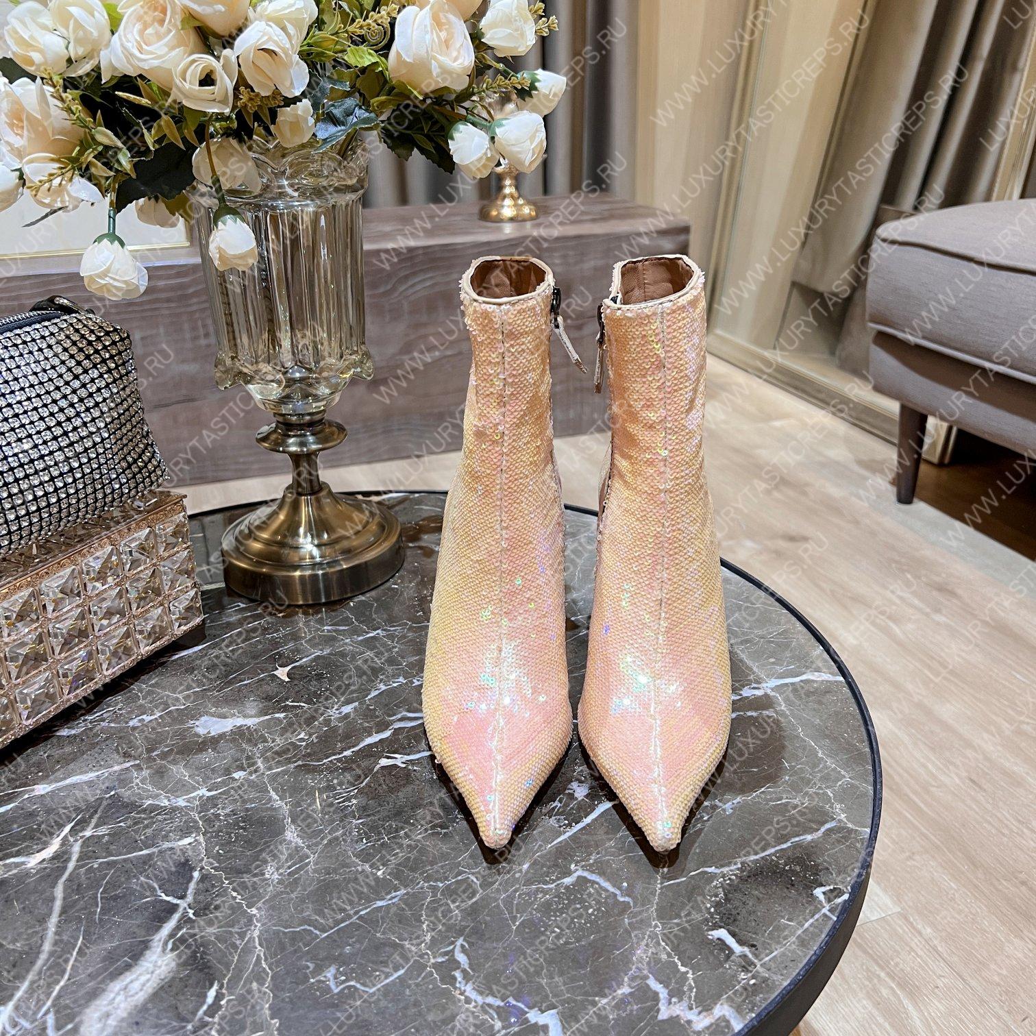 AQUAZURRA SAINT HONORE BOOTIE BABY PINK SHOMIDB1