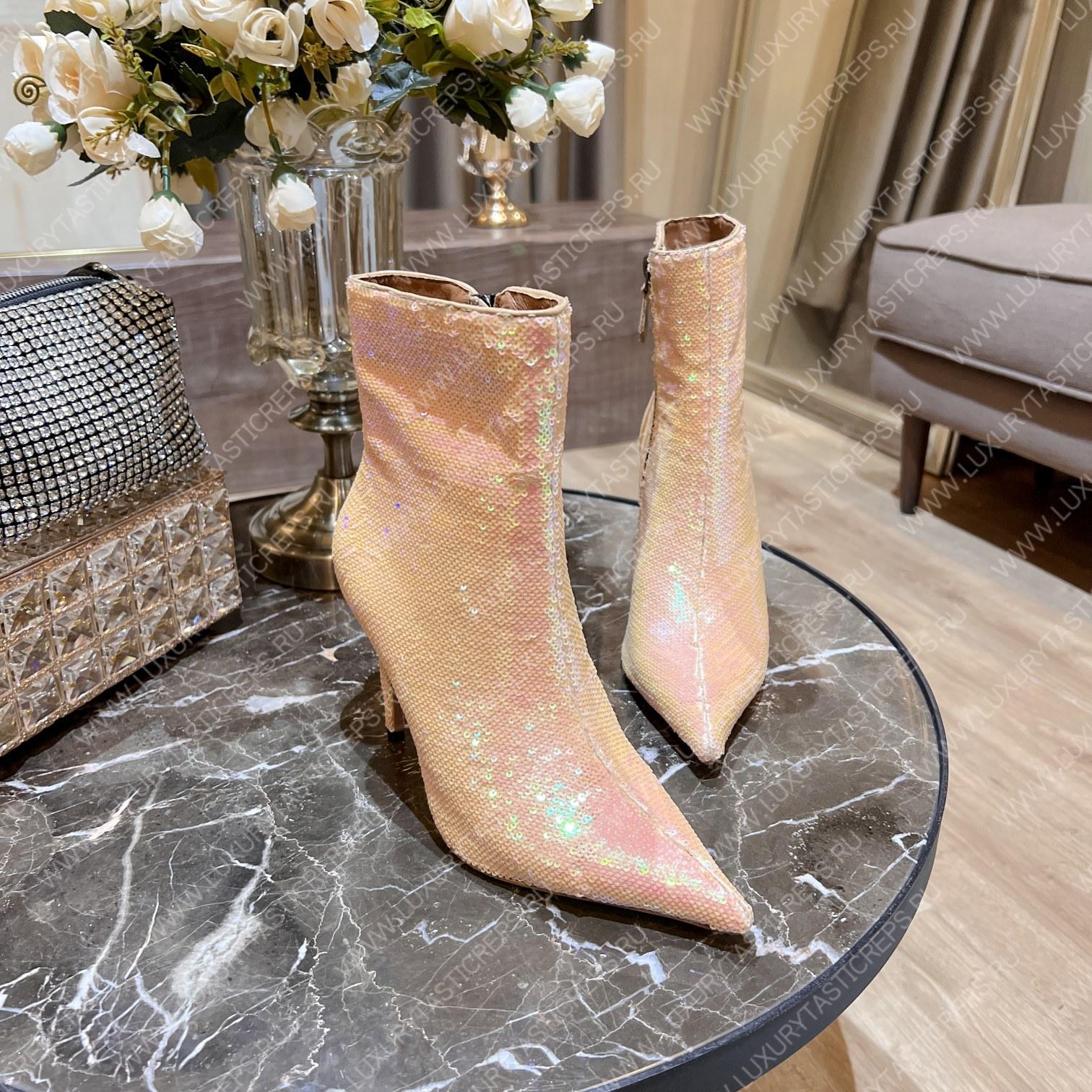 AQUAZURRA SAINT HONORE BOOTIE BABY PINK SHOMIDB1