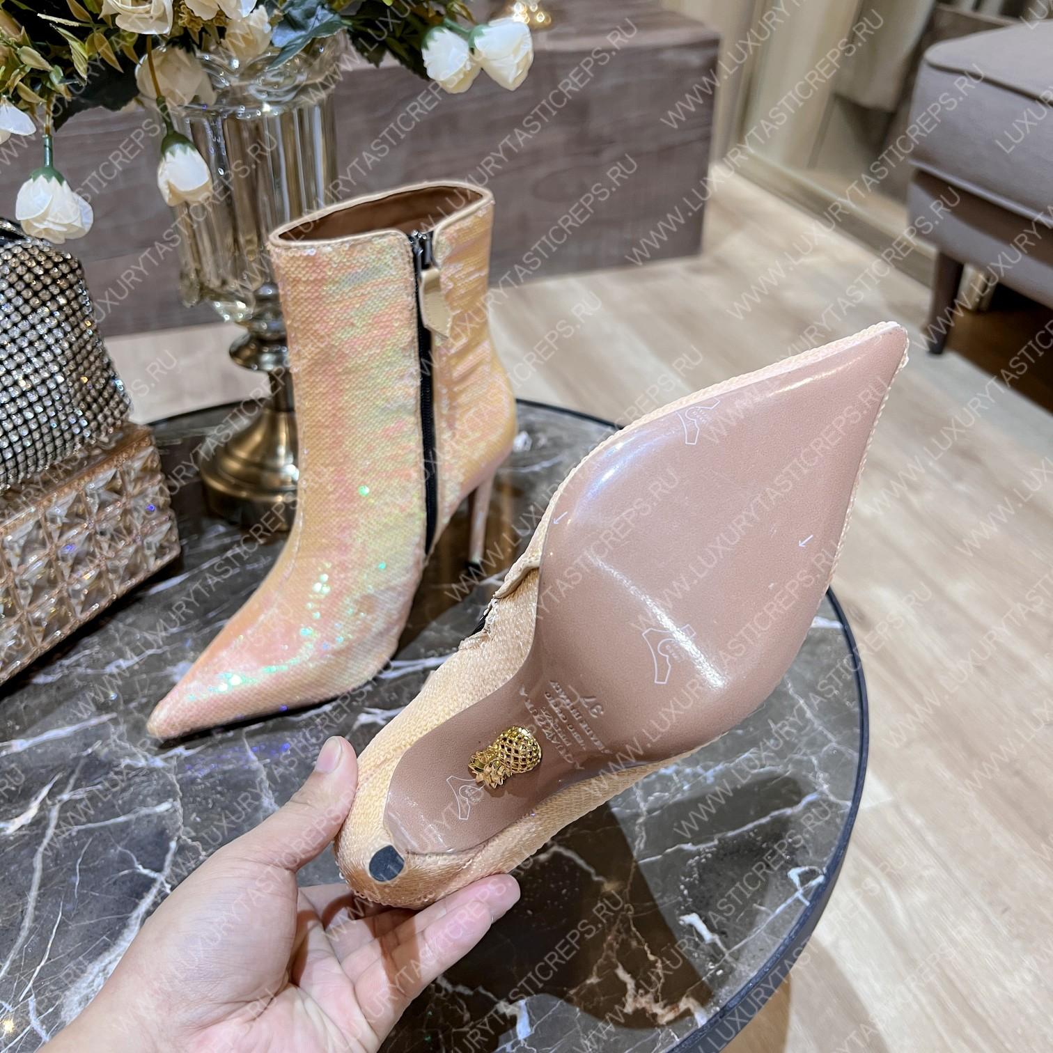 AQUAZURRA SAINT HONORE BOOTIE BABY PINK SHOMIDB1