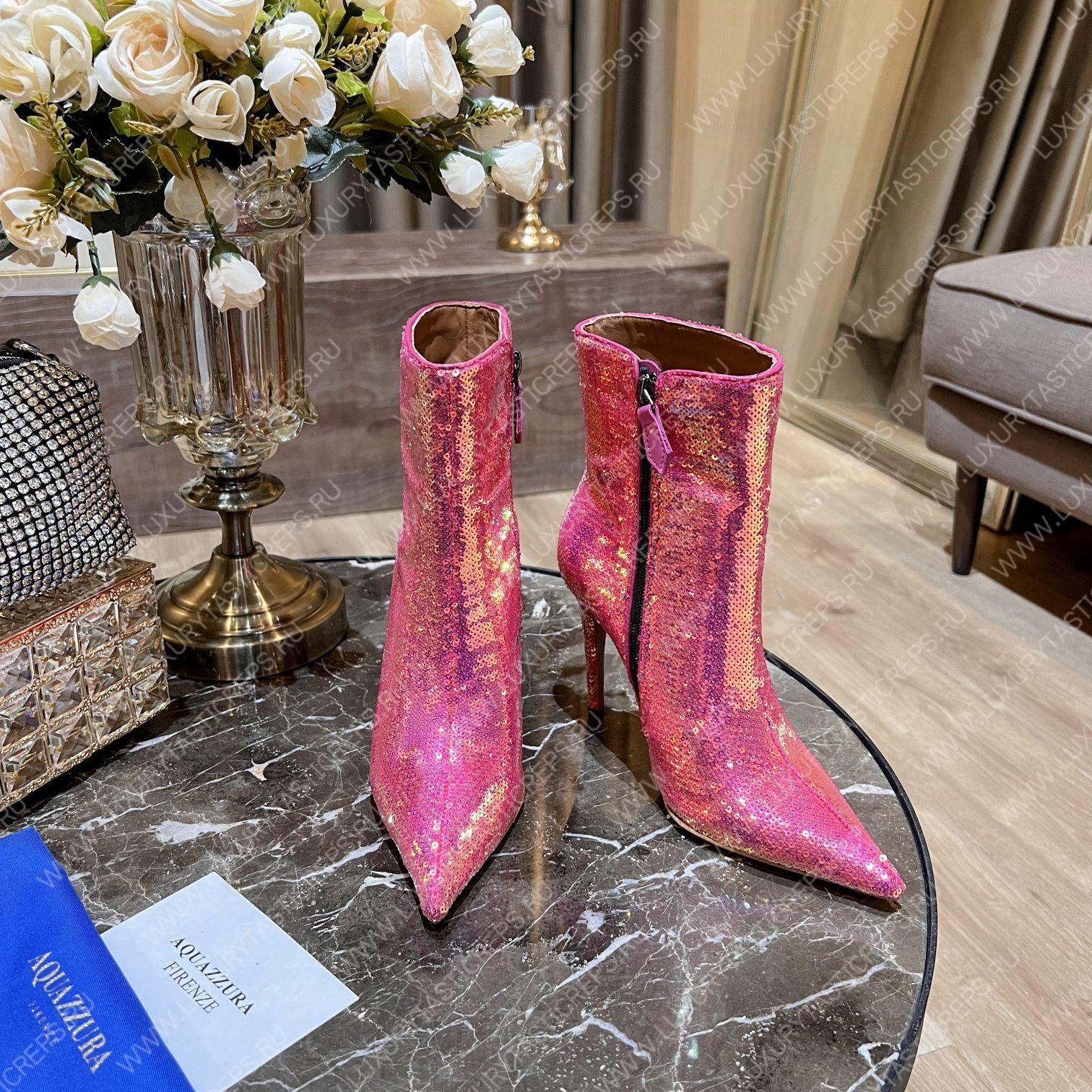 AQUAZURRA SAINT HONORE BOOTIE PINK SHOMIDB1