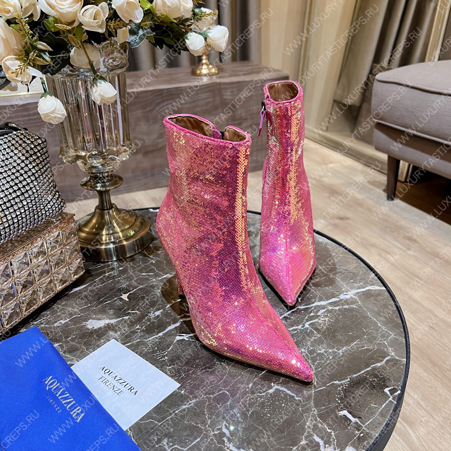 AQUAZURRA SAINT HONORE BOOTIE PINK SHOMIDB1