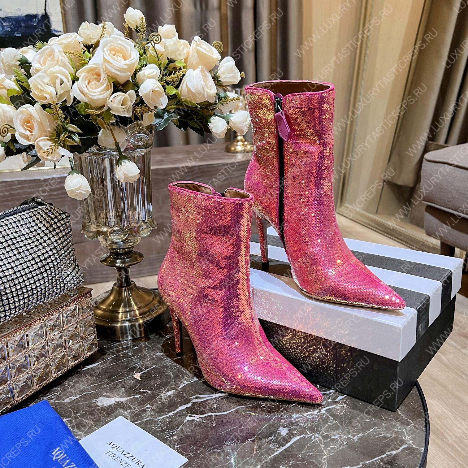 AQUAZURRA SAINT HONORE BOOTIE PINK SHOMIDB1