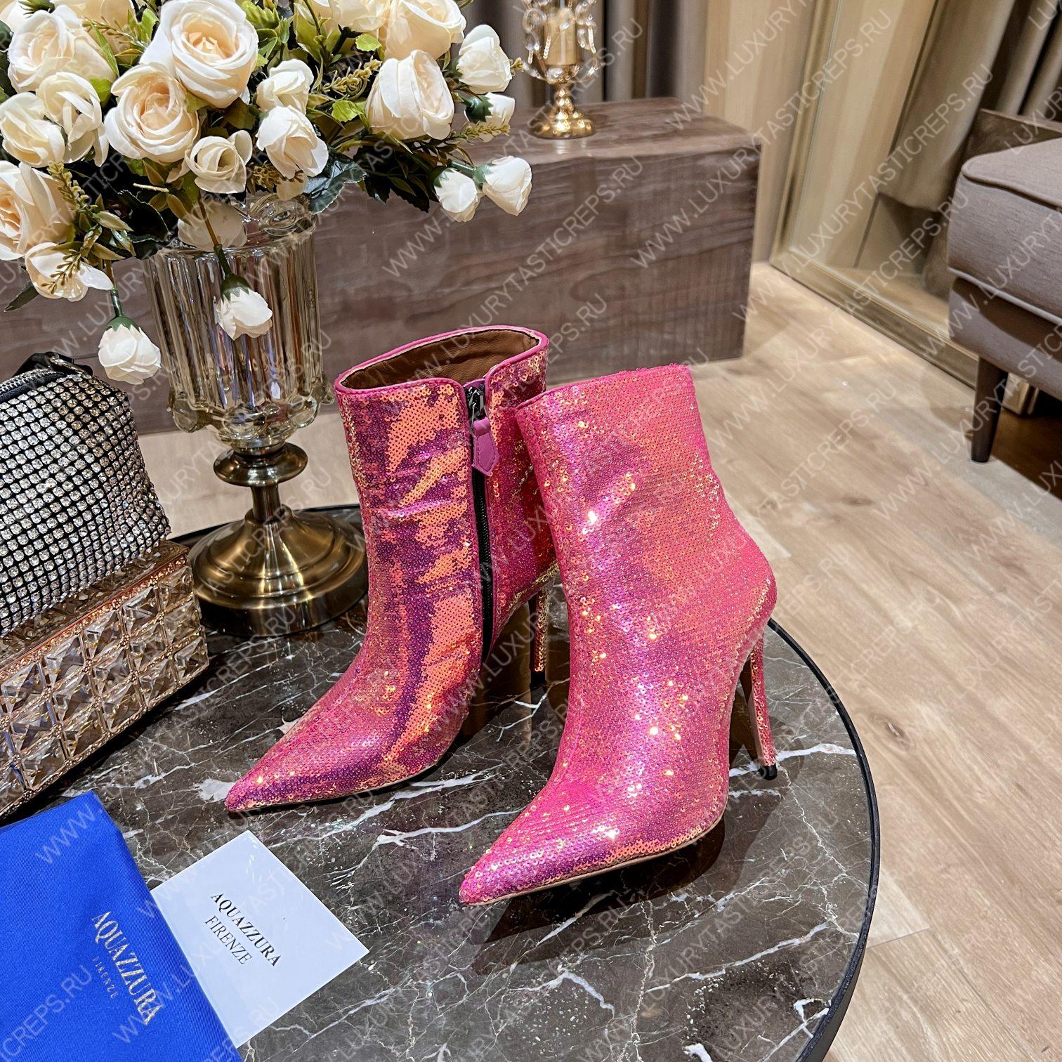 AQUAZURRA SAINT HONORE BOOTIE PINK SHOMIDB1