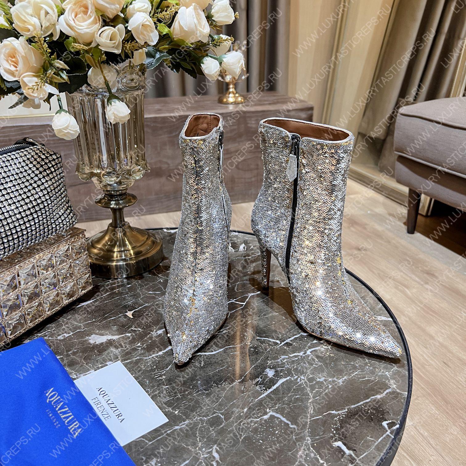 AQUAZURRA SAINT HONORE BOOTIE GRAY HOMIDB1