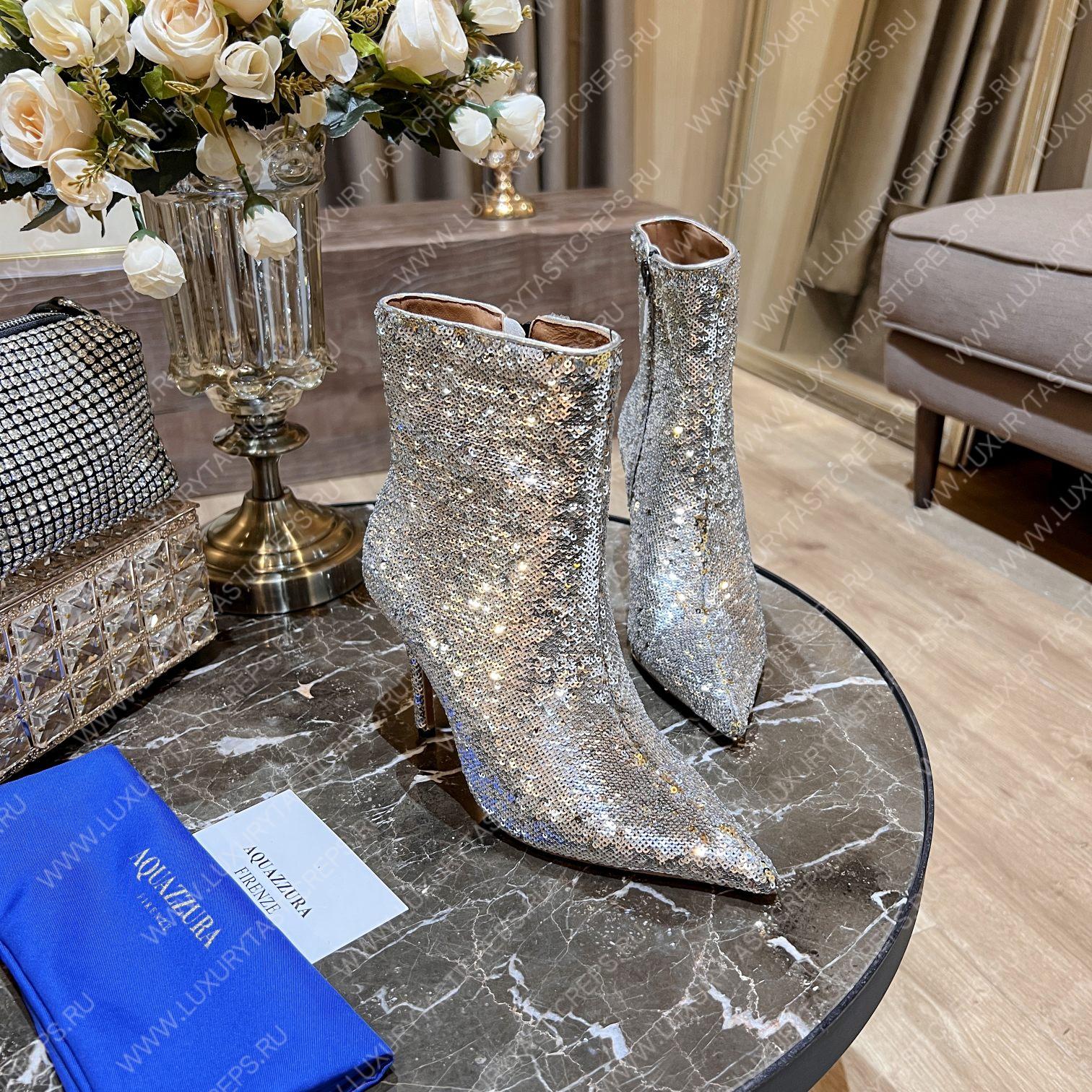 AQUAZURRA SAINT HONORE BOOTIE GRAY HOMIDB1