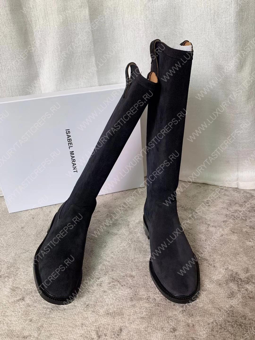 ISABEL MARANT SUEDE LEATHER BOOTS BLACK BT0011FA