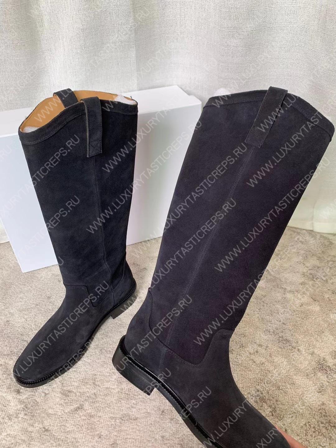 ISABEL MARANT SUEDE LEATHER BOOTS BLACK BT0011FA
