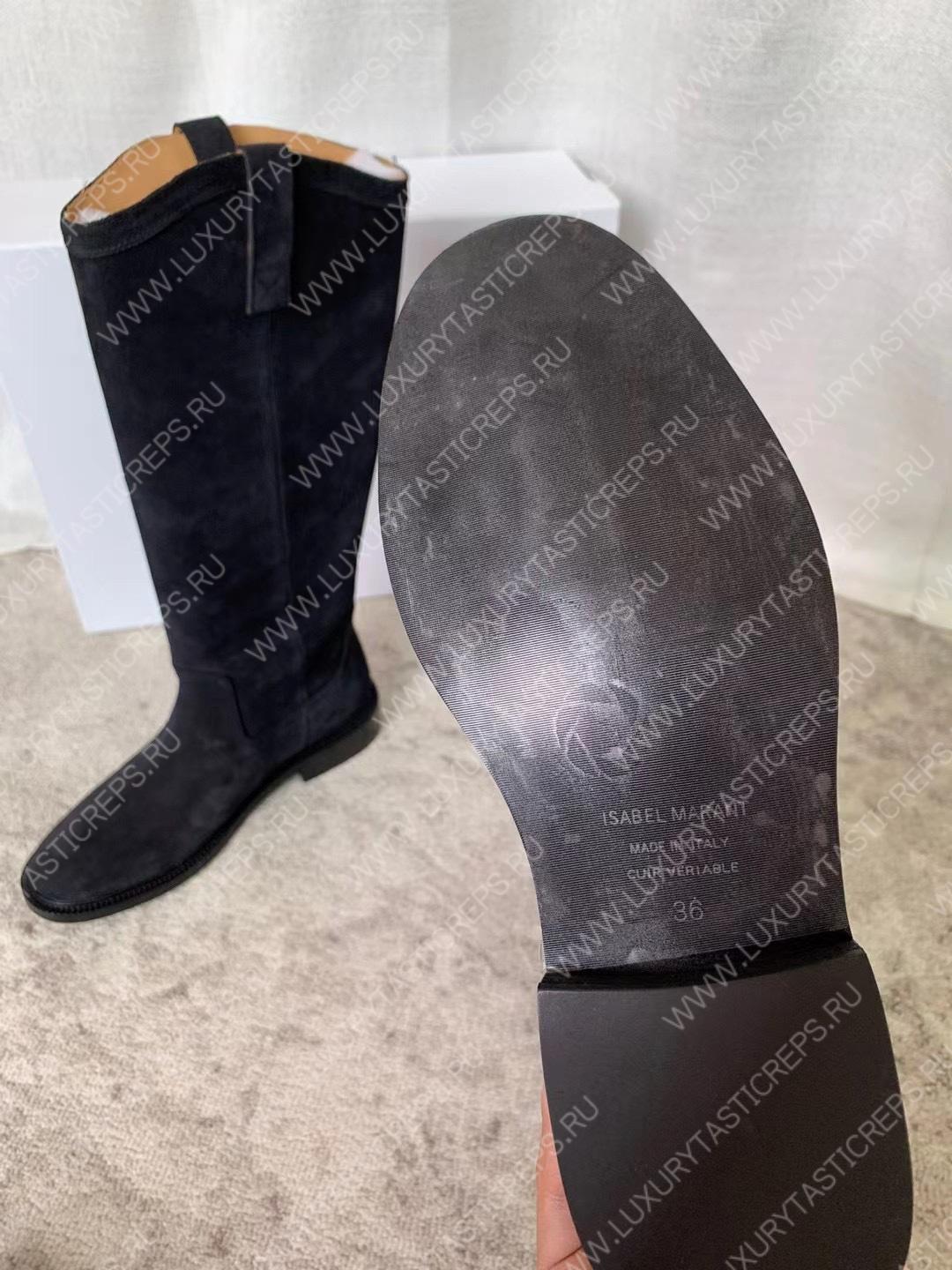 ISABEL MARANT SUEDE LEATHER BOOTS BLACK BT0011FA