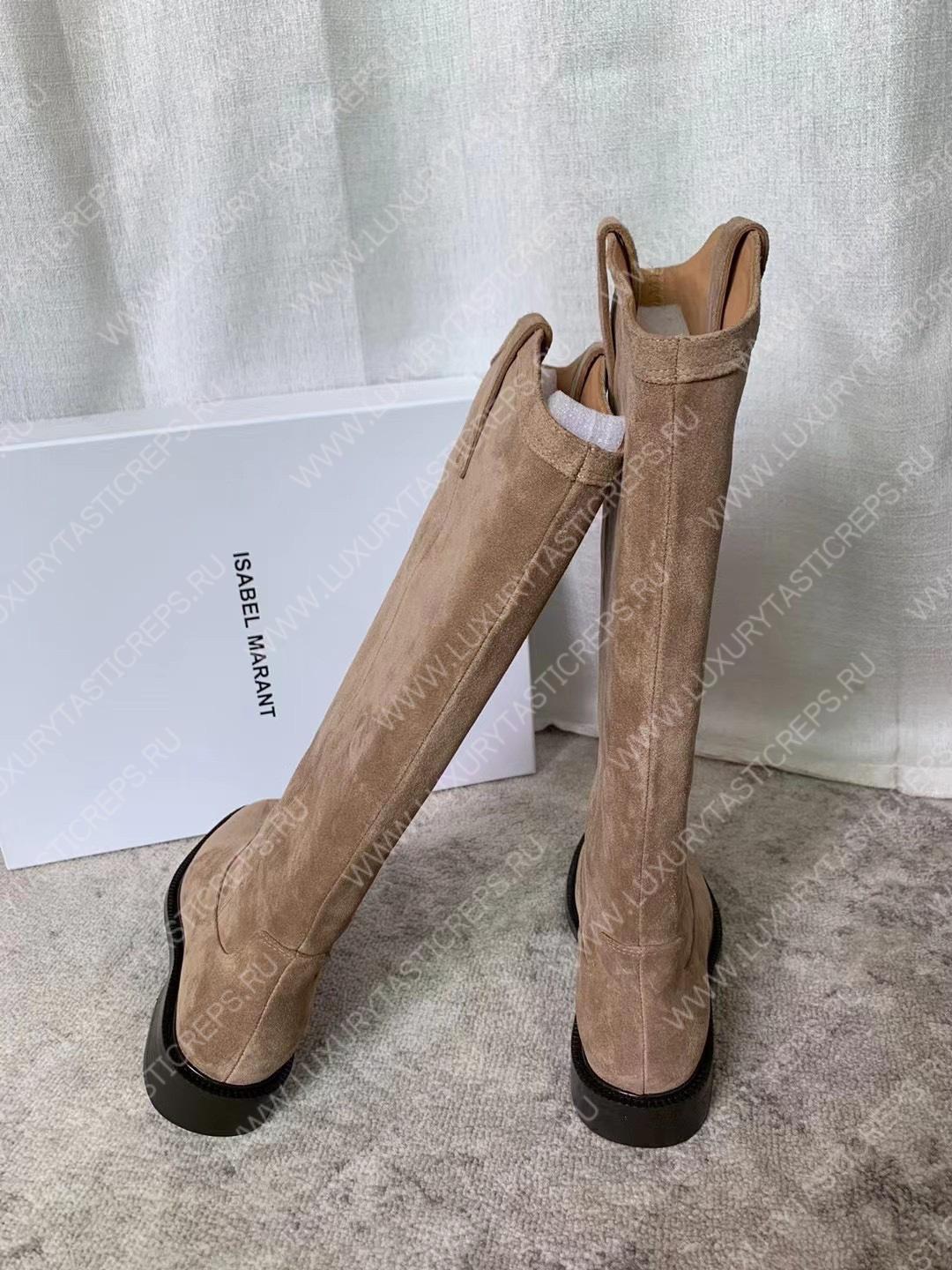 ISABEL MARANT SUEDE LEATHER BOOTS TAUPE BT0011FA