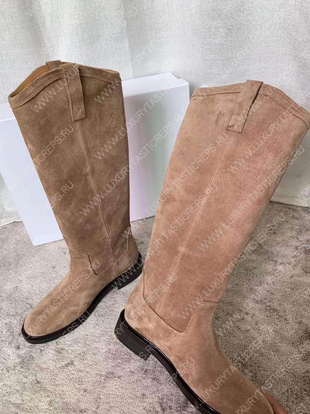 ISABEL MARANT SUEDE LEATHER BOOTS TAUPE BT0011FA