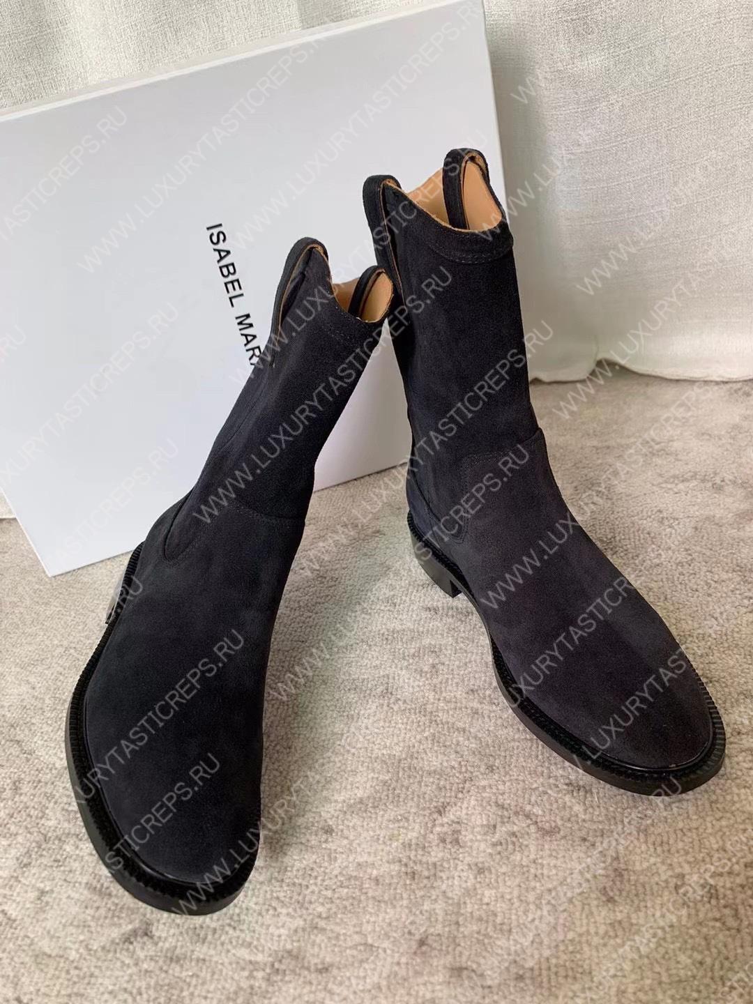ISABEL MARANT SUSEE SUEDE ANKLE BOOTS BLACK BO0009FA