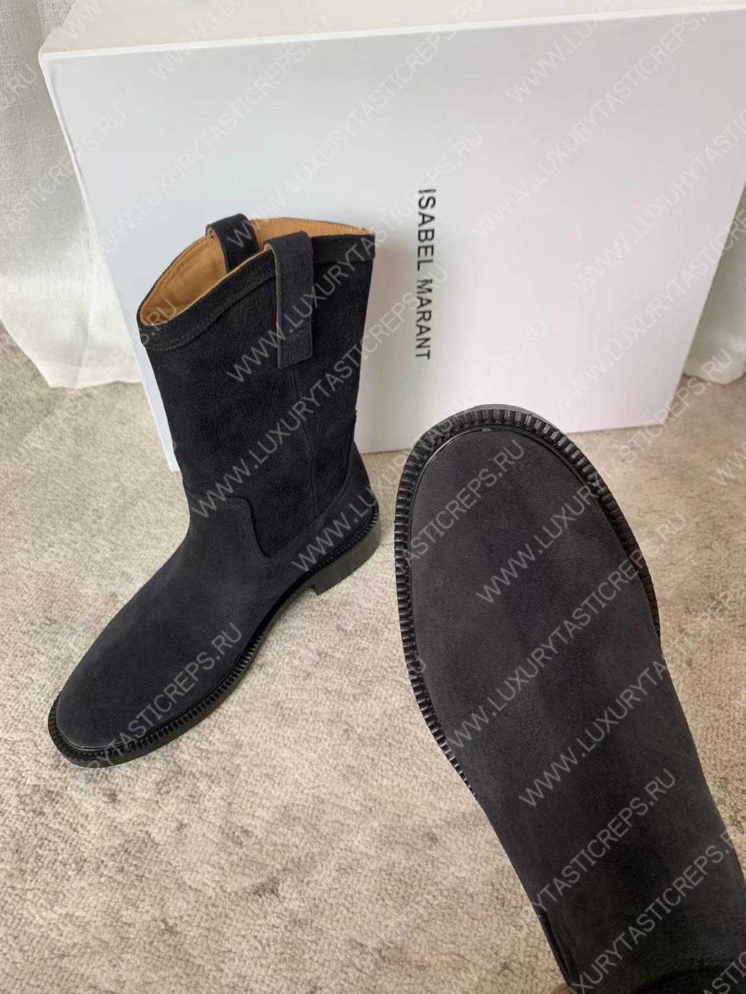 ISABEL MARANT SUSEE SUEDE ANKLE BOOTS BLACK BO0009FA