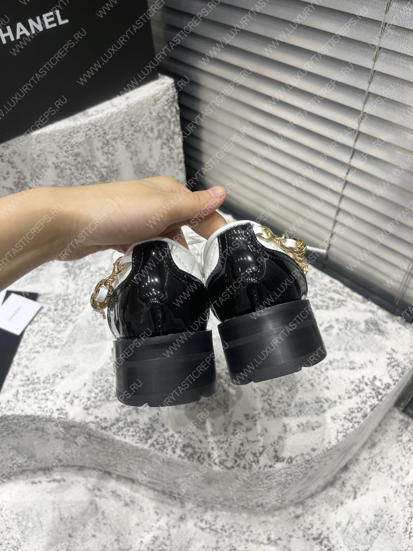 Ch*el lace-up boots white g39393