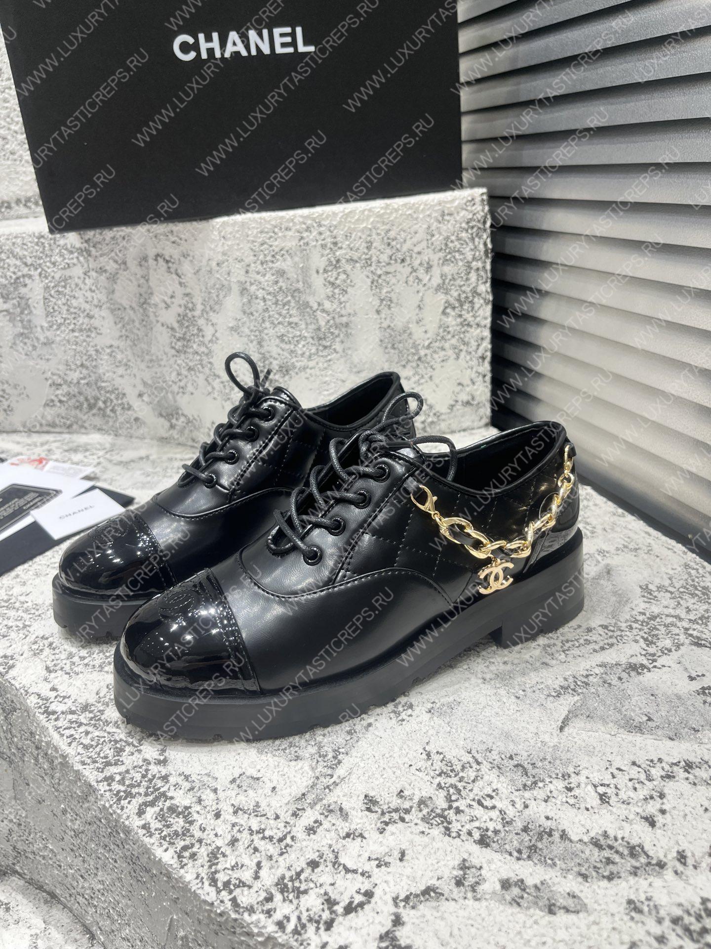 Ch*el lace-up boots black g39393