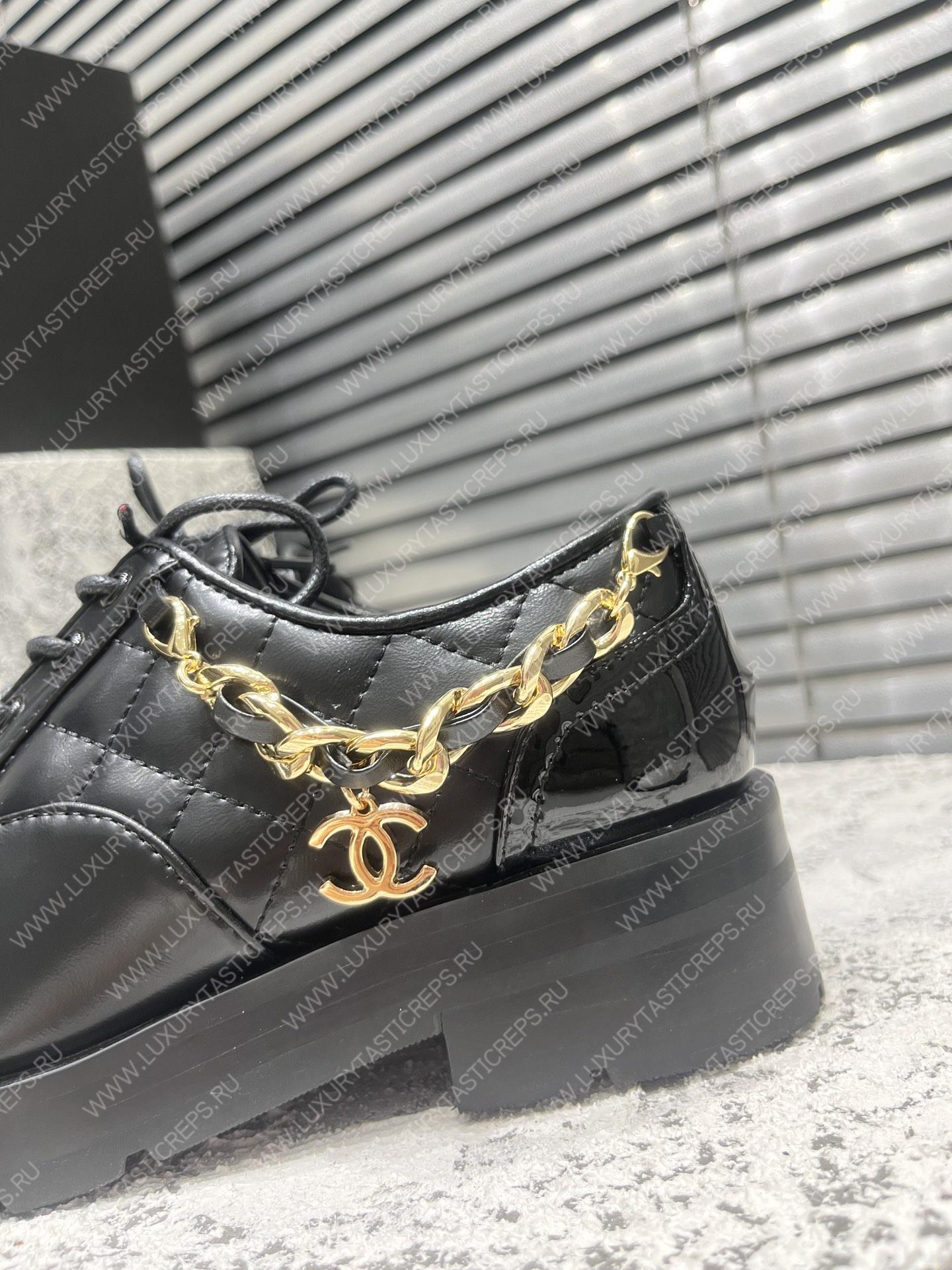 Ch*el lace-up boots black g39393