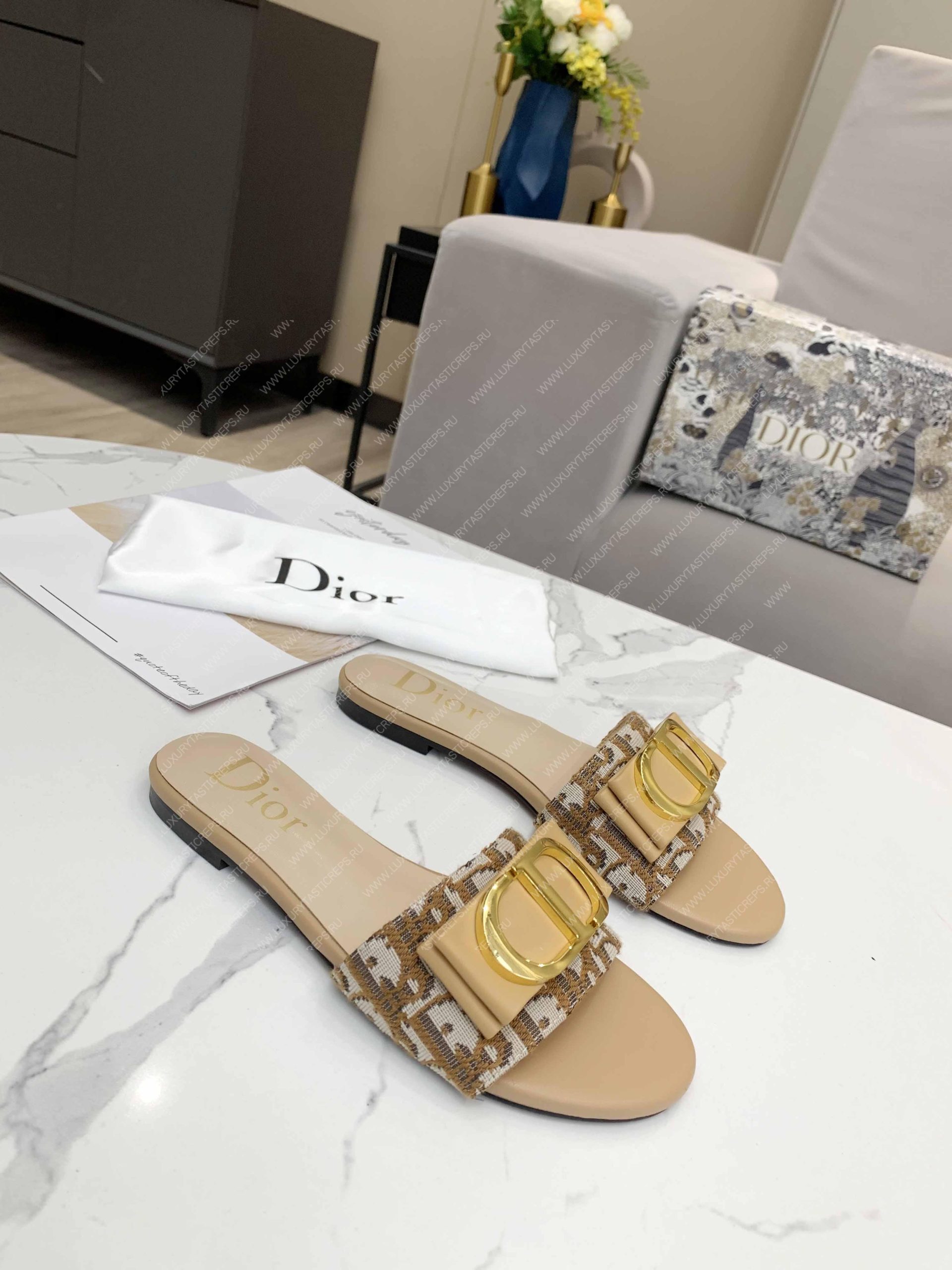 D*or slide brown & beige kcq266vea