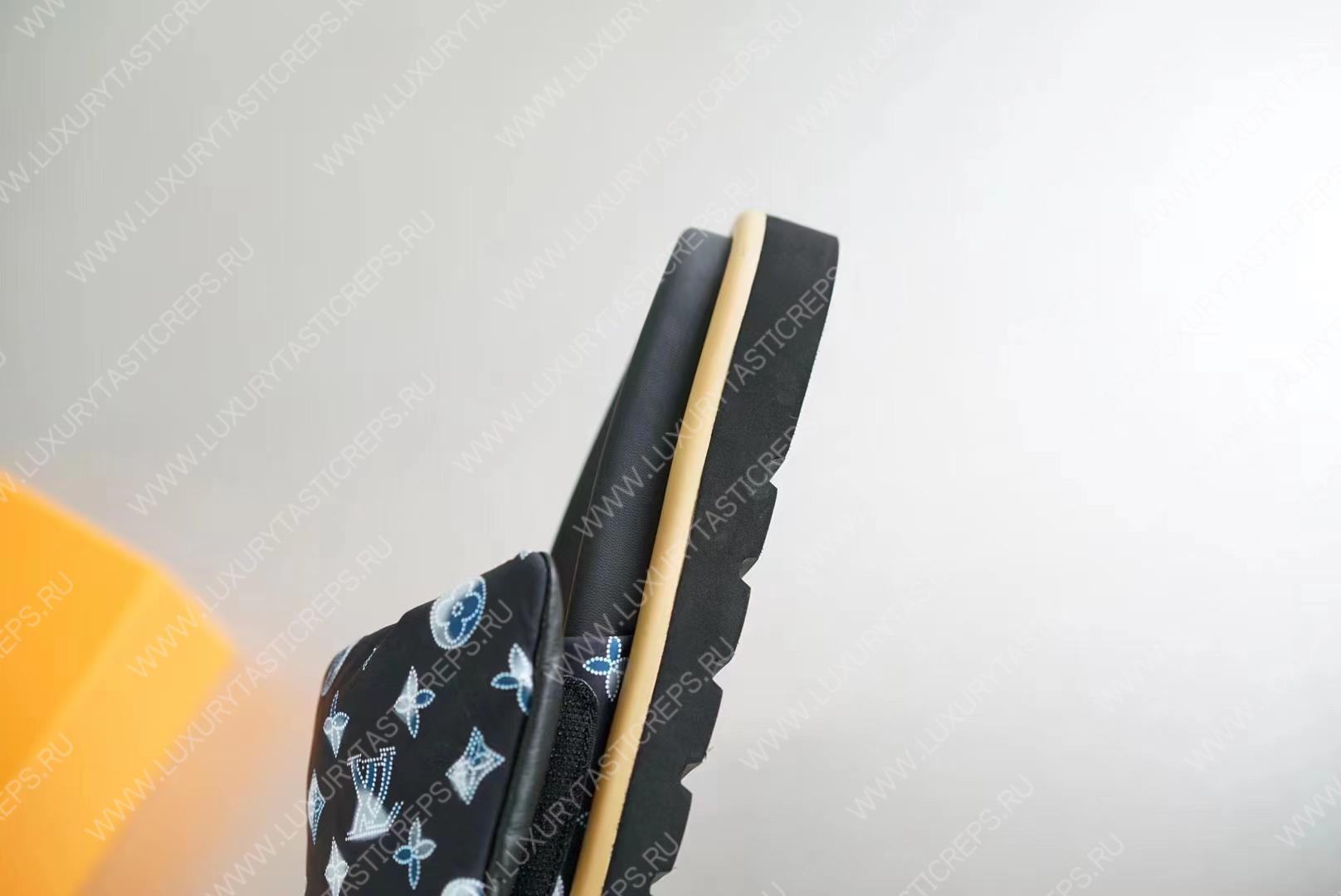 l**is V*t*n pool pillow flat comfort mule black/multicolor 1aabkl