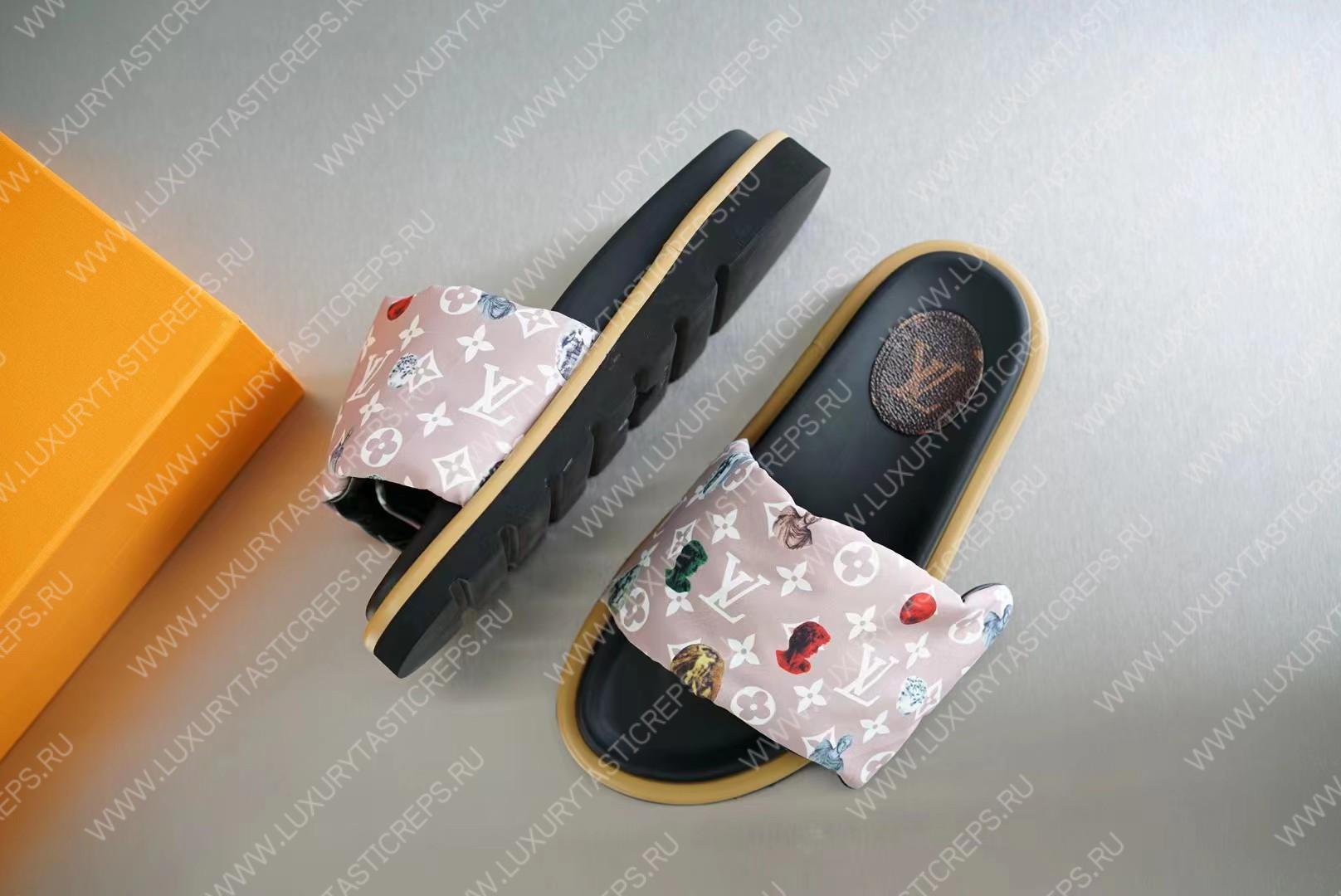 l**is V*t*n pool pillow flat comfort mule white/multicolor 1aabkl