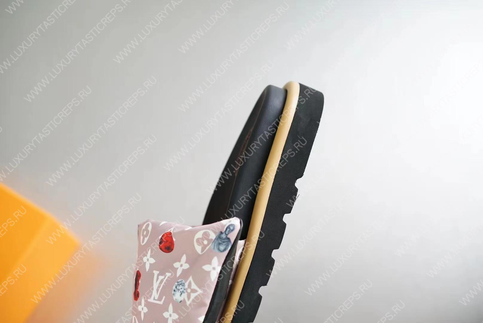 l**is V*t*n pool pillow flat comfort mule white/multicolor 1aabkl