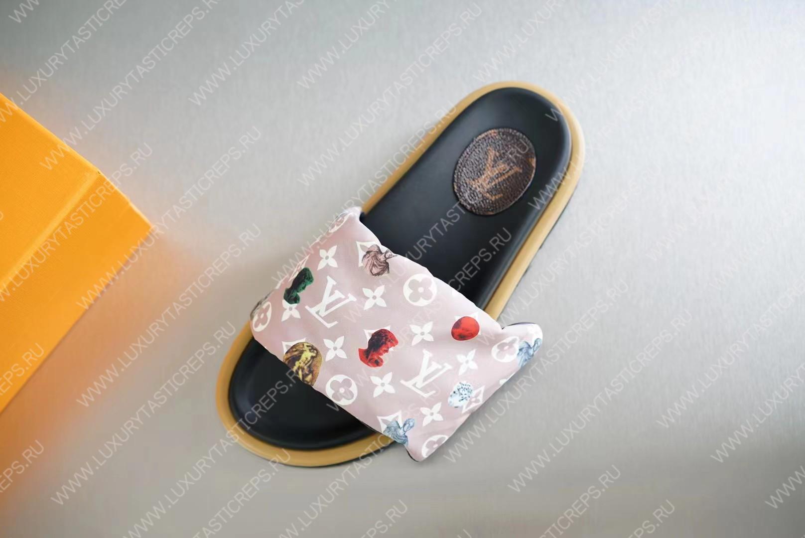 l**is V*t*n pool pillow flat comfort mule white/multicolor 1aabkl