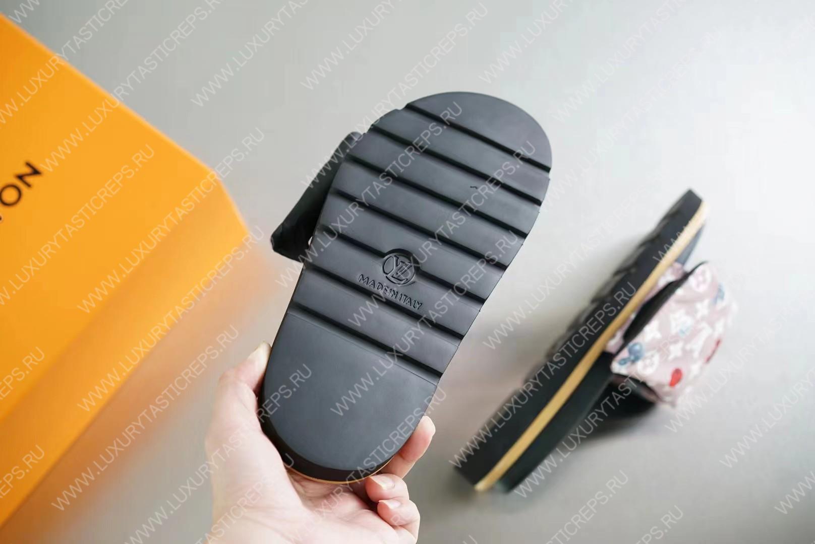 l**is V*t*n pool pillow flat comfort mule white/multicolor 1aabkl