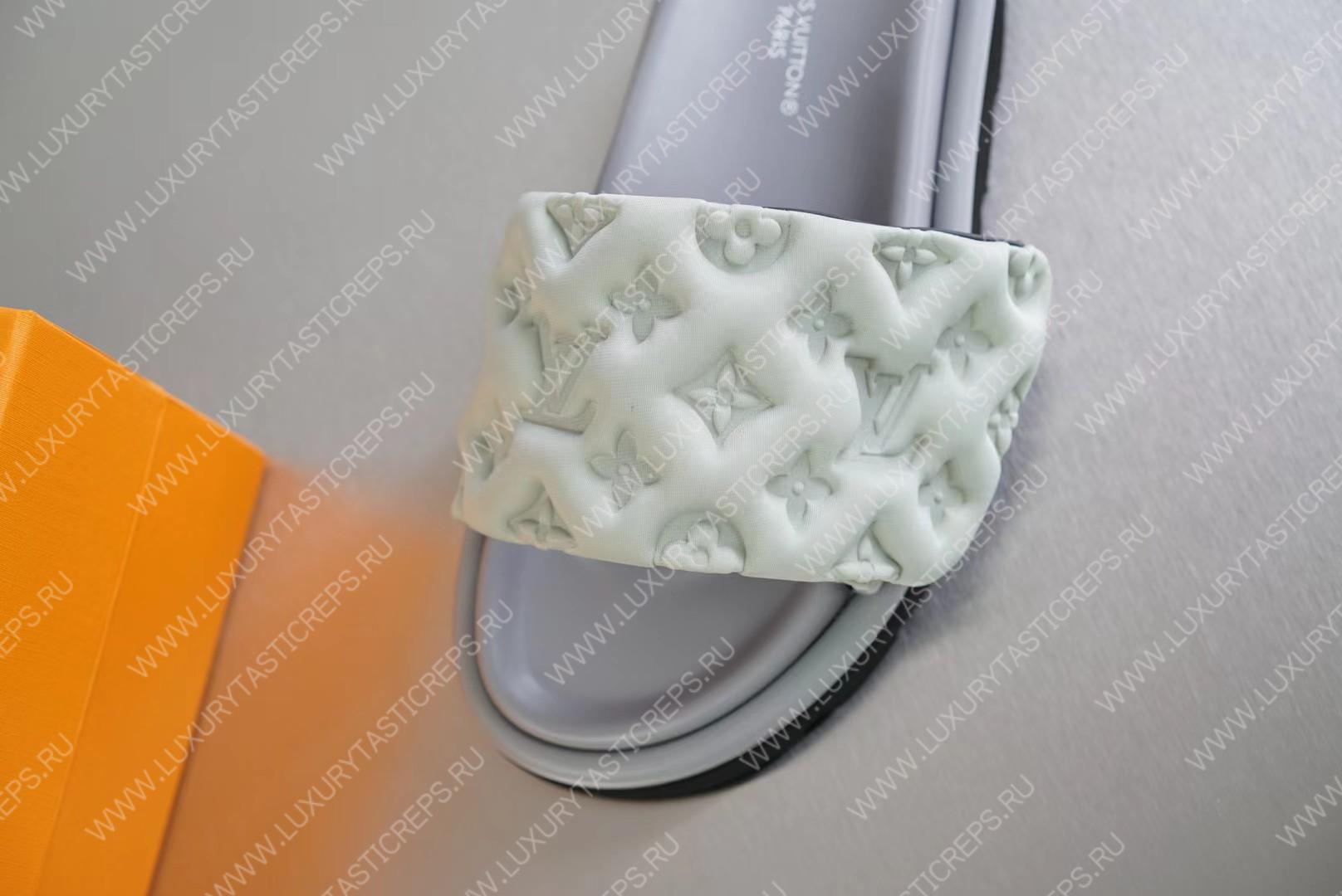 l**is V*t*n pool pillow flat comfort mule white 1aabku