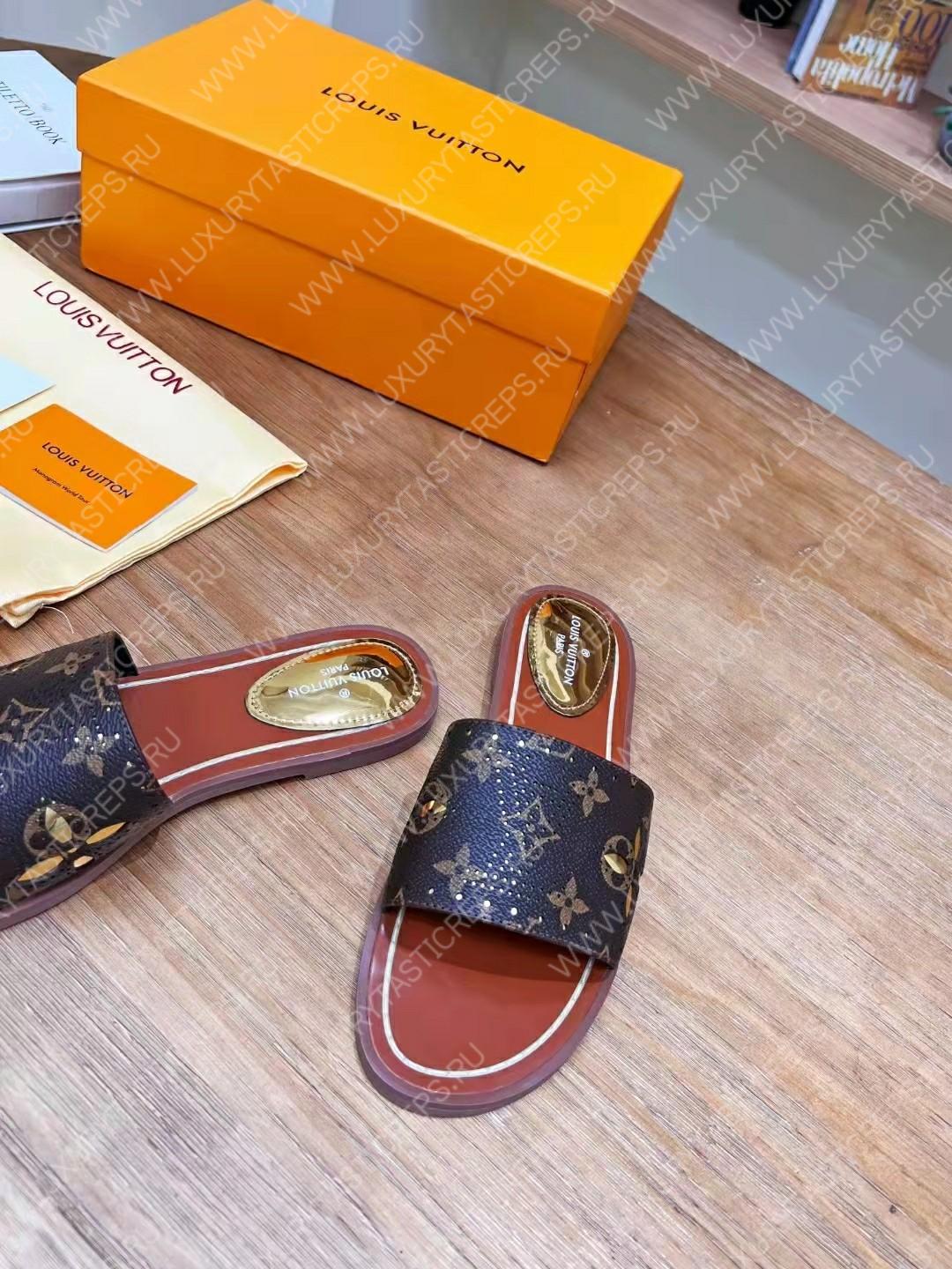 l**is V*t*n flat mule monogram coated canvas 1aadiw