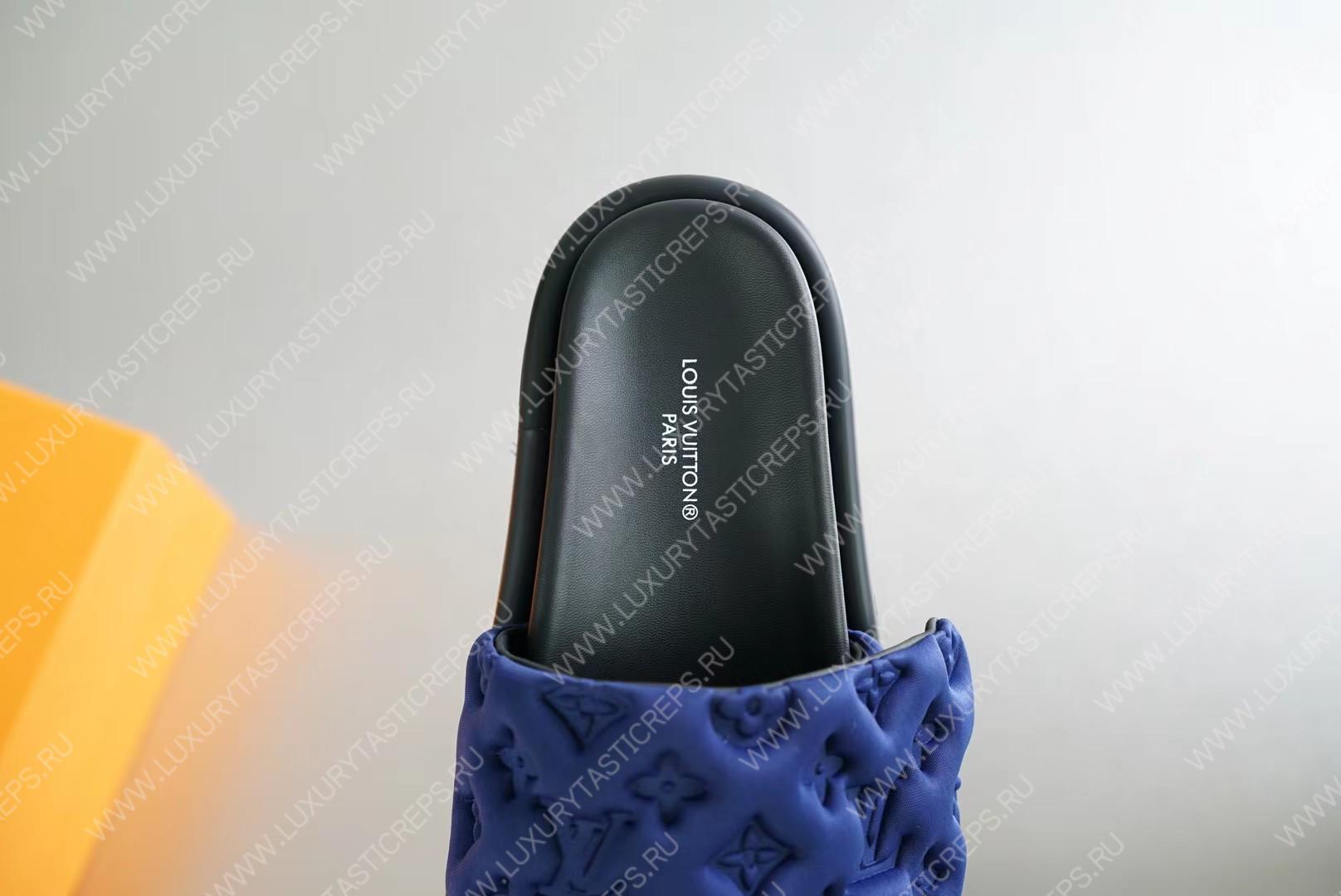 l**is V*t*n pool pillow flat comfort mule navy blue 1aabku