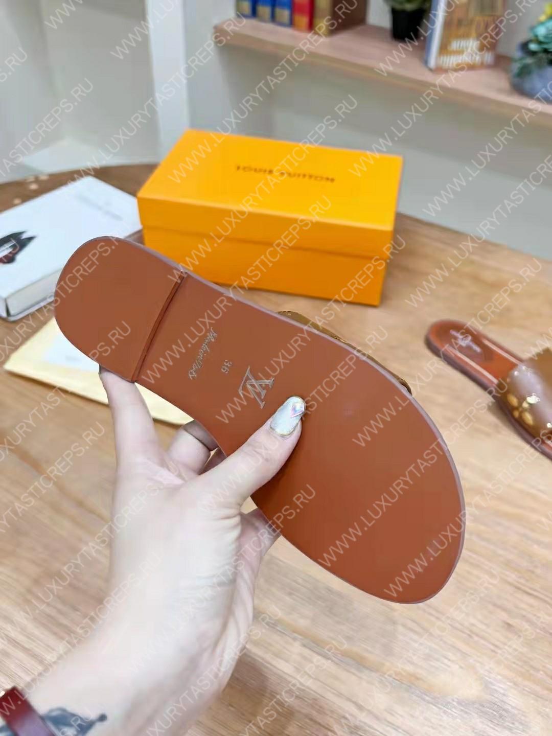 l**is V*t*n flat mule brown 1aadiw