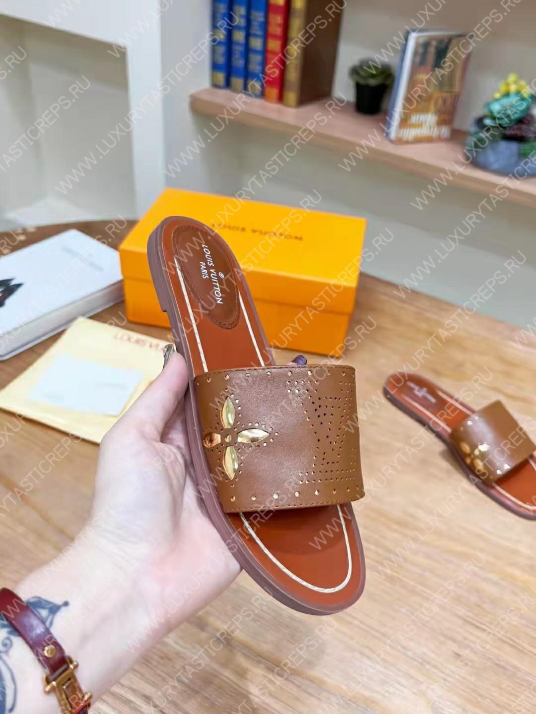 l**is V*t*n flat mule brown 1aadiw